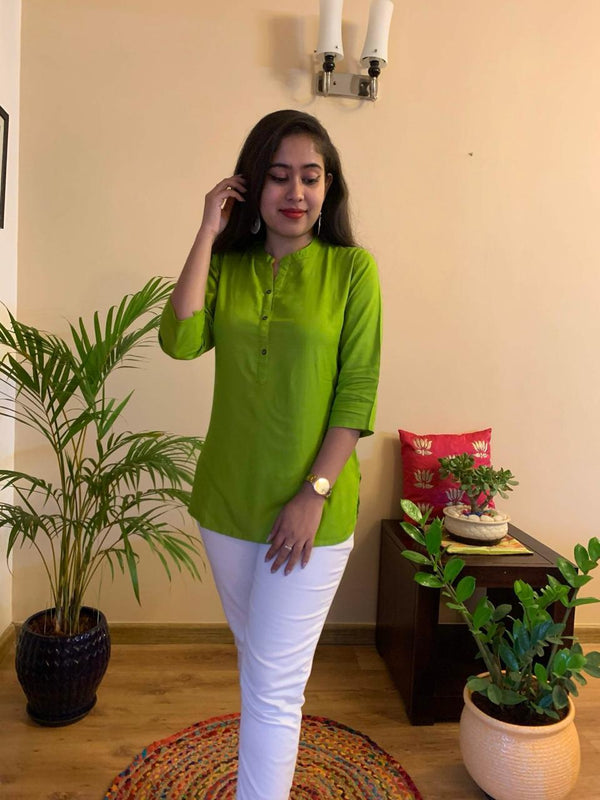 green short kurta