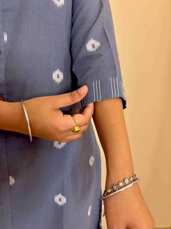 Grey south cotton kurta and pant set