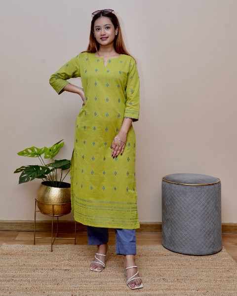 GREEN KURTA SET