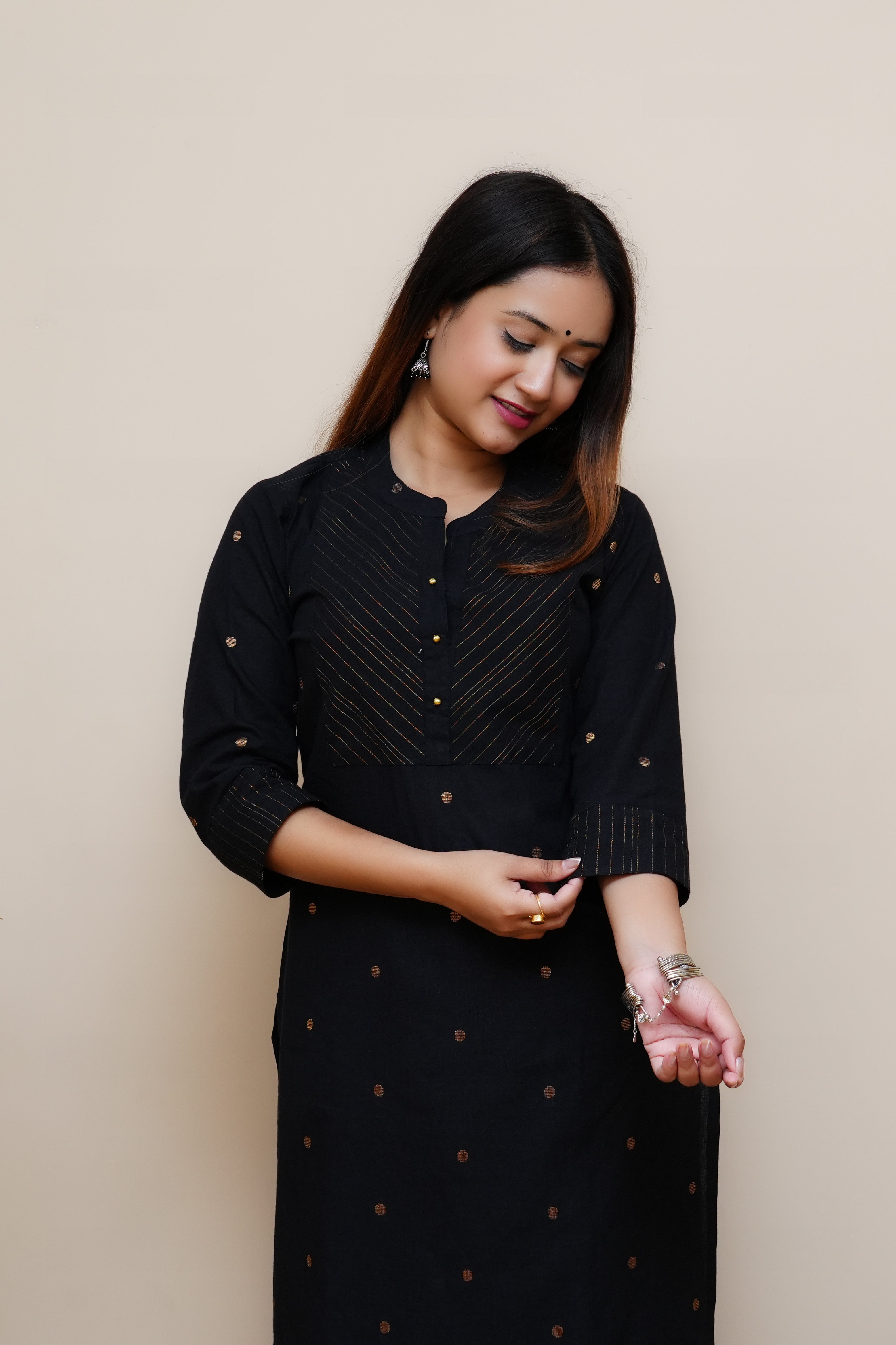 BLACK KURTA SET