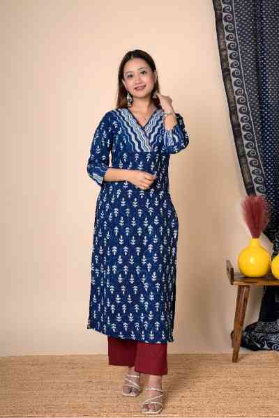 BLUE INDIGO LONG KURTA