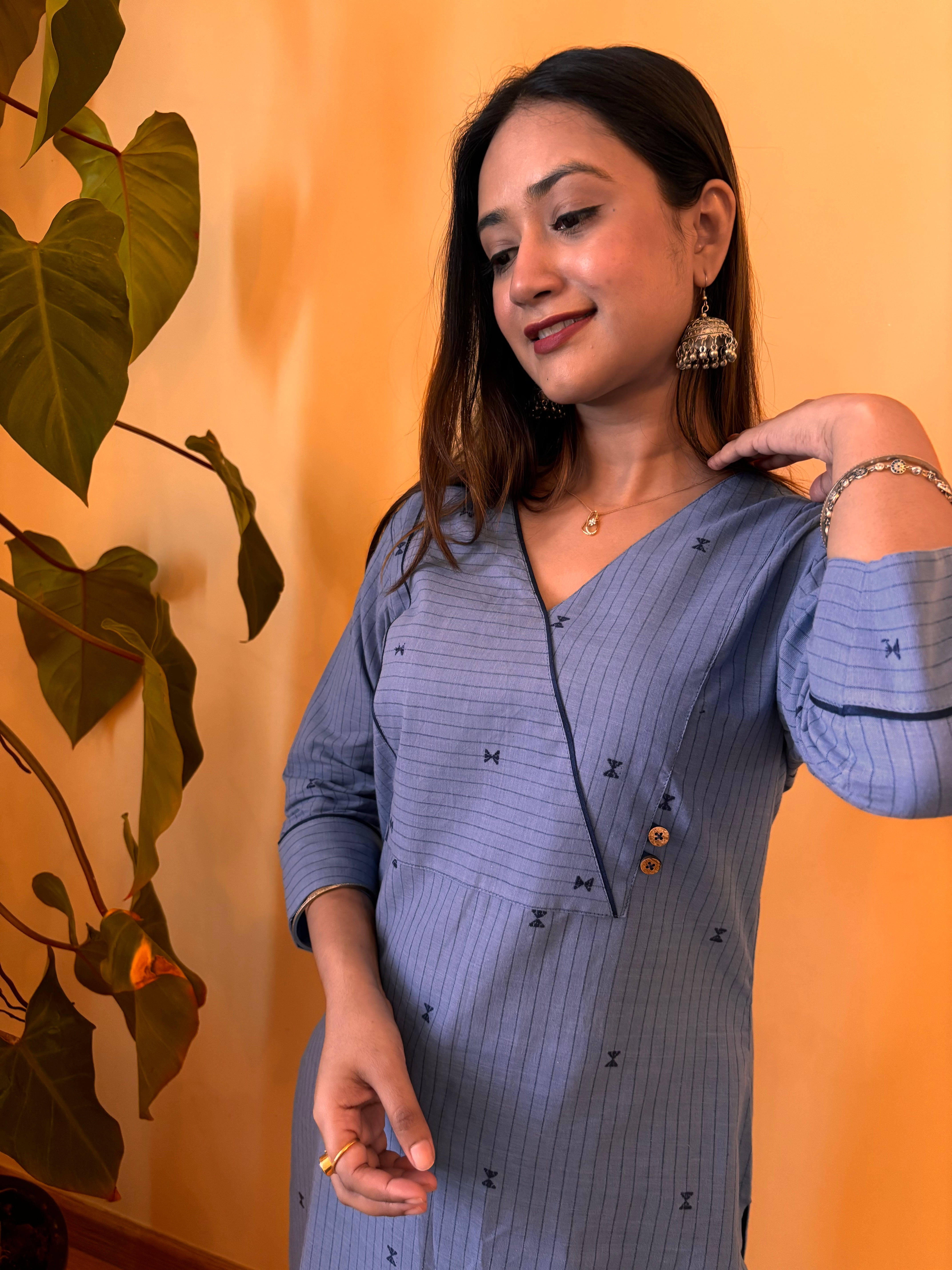 Blue Lines South Cotton Staright Long Kurta