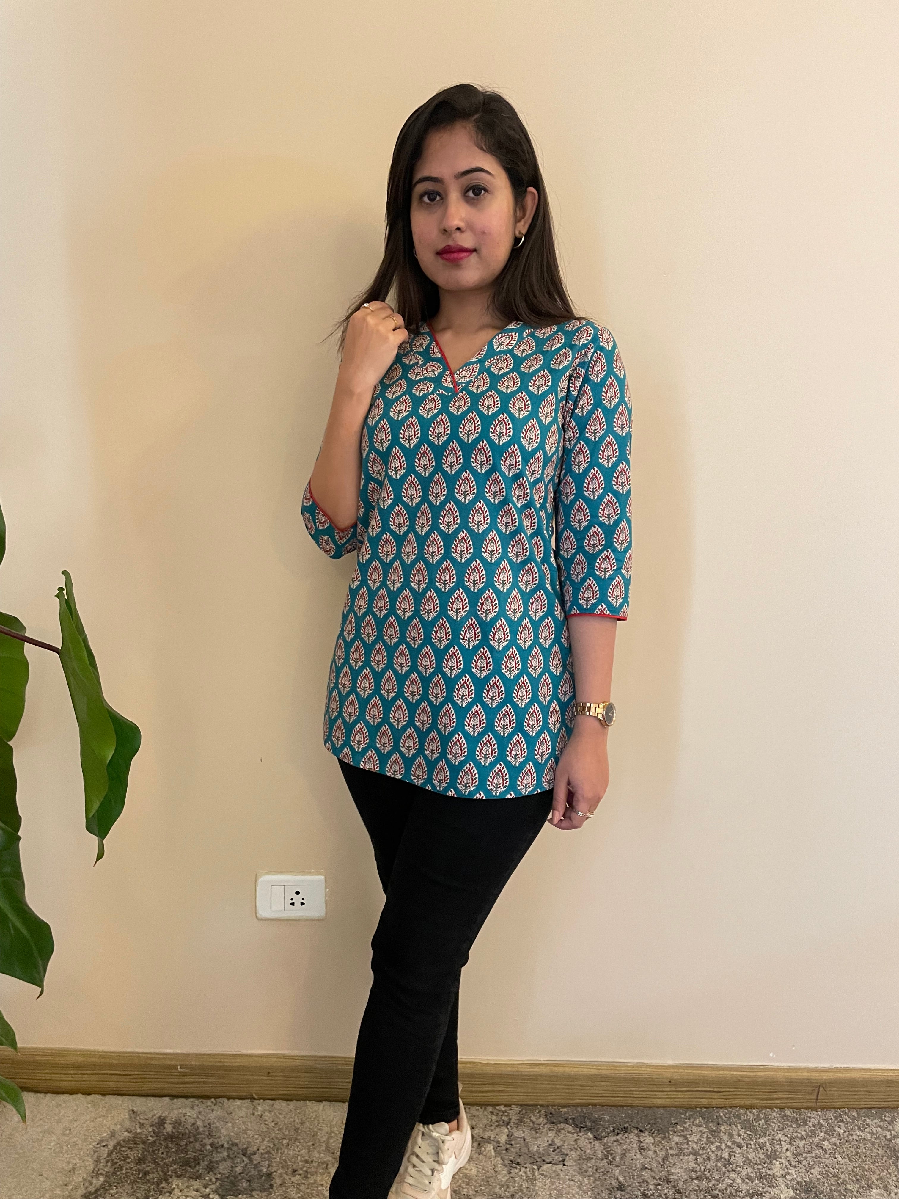 TEAL SHORT KURTI