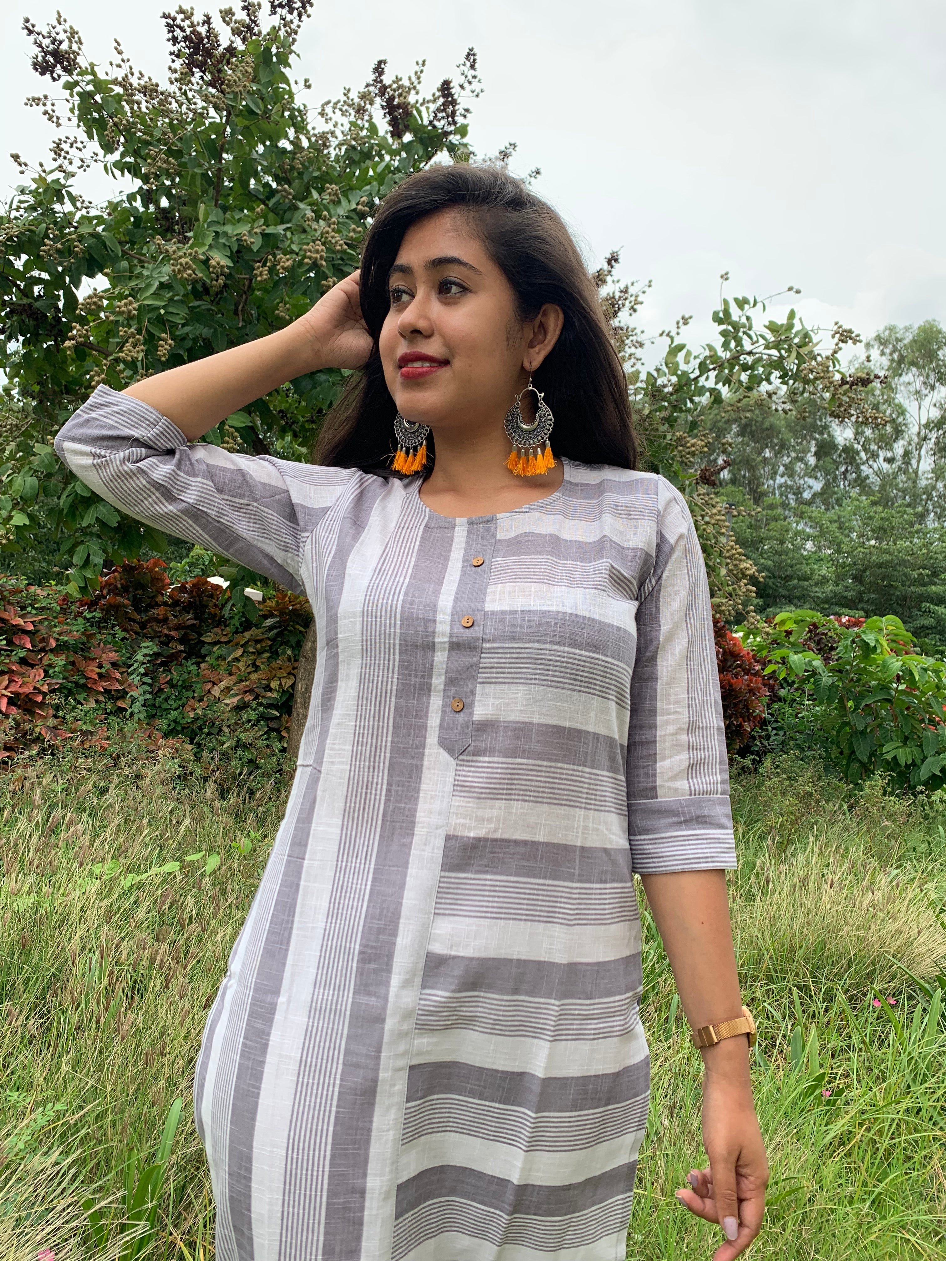 GREY KURTA