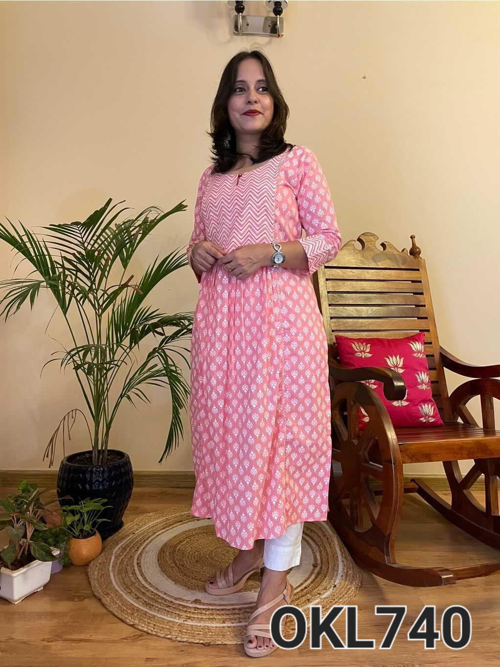 PINK LONG KURTA