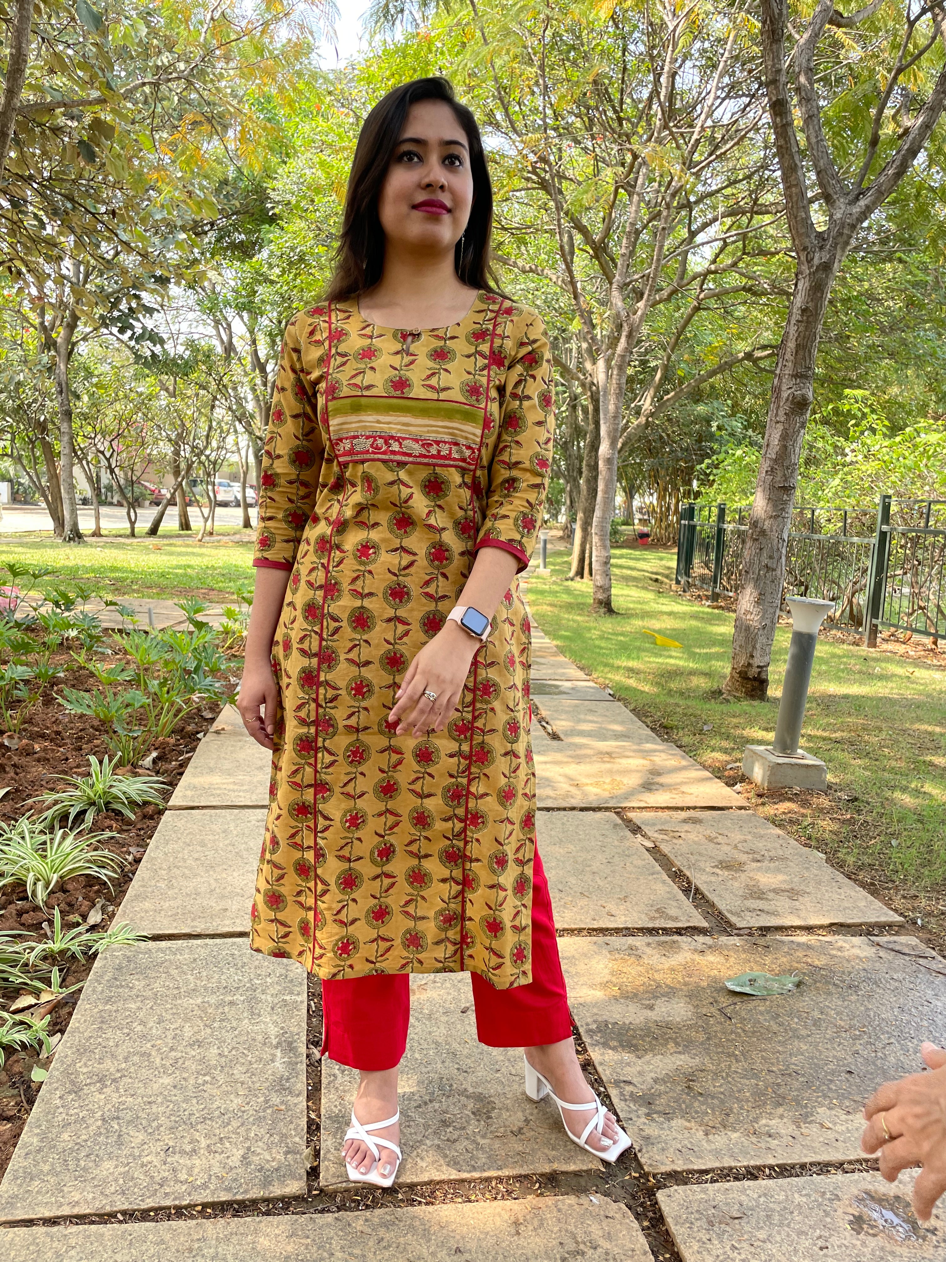 'KRITI' BLOCK PRINT KURTA