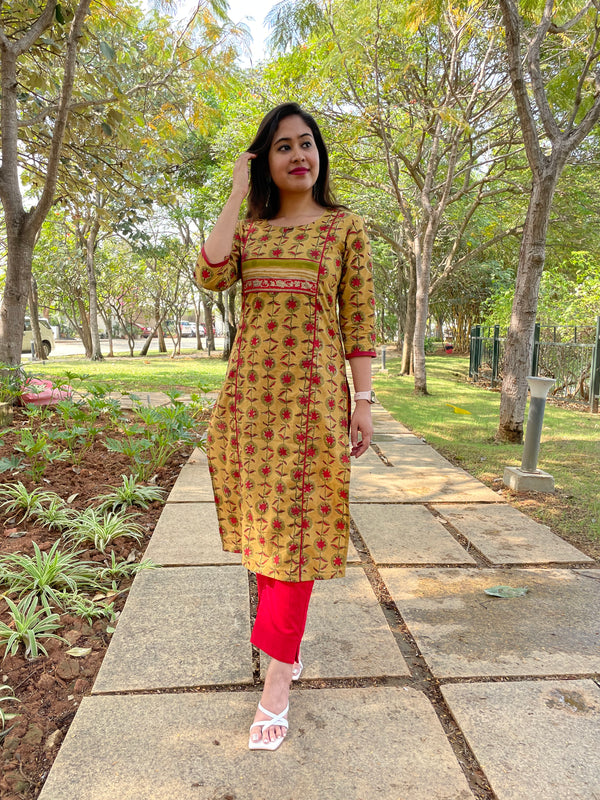 'KRITI' BLOCK PRINT KURTA