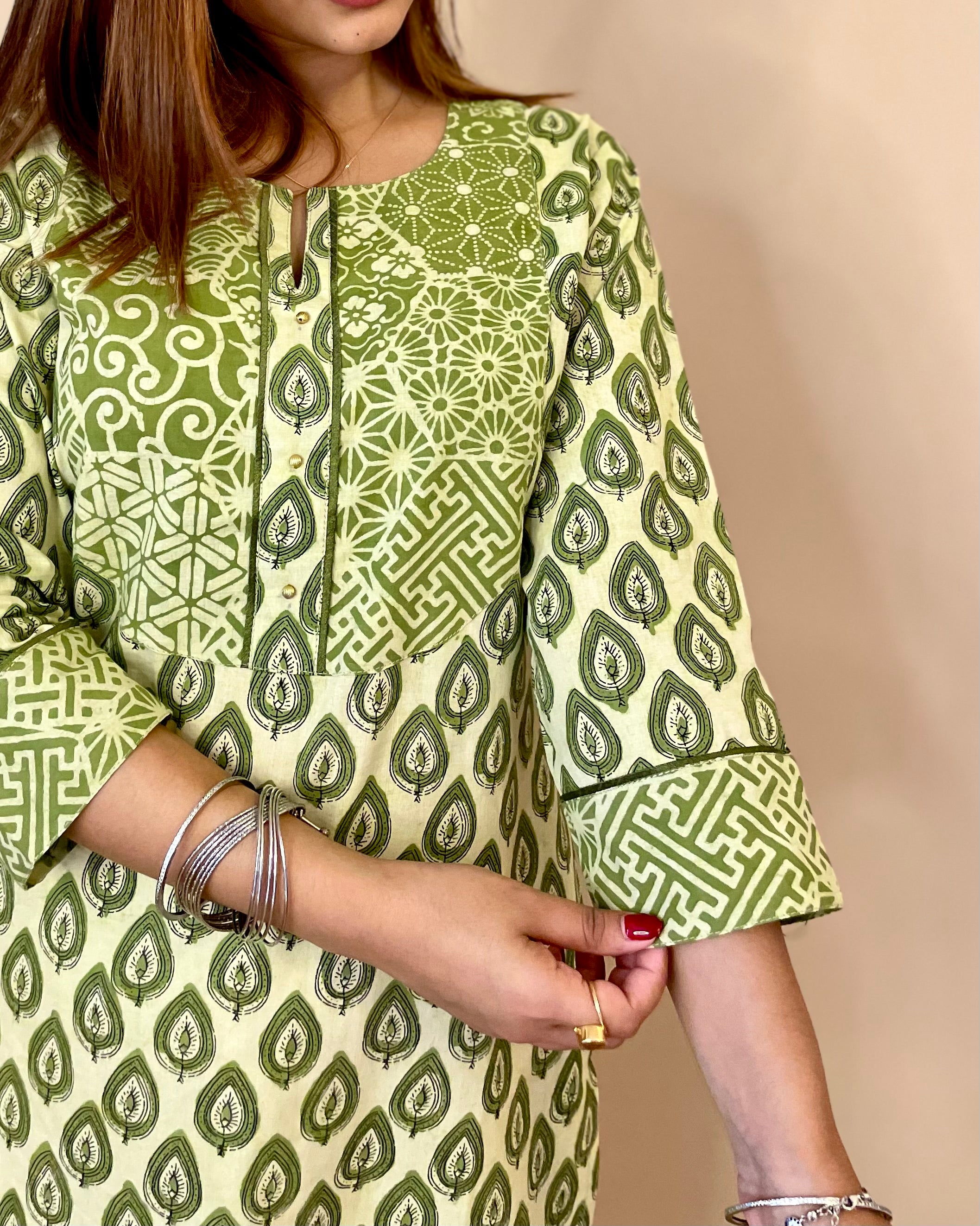 Kyaari Green Long Kurta