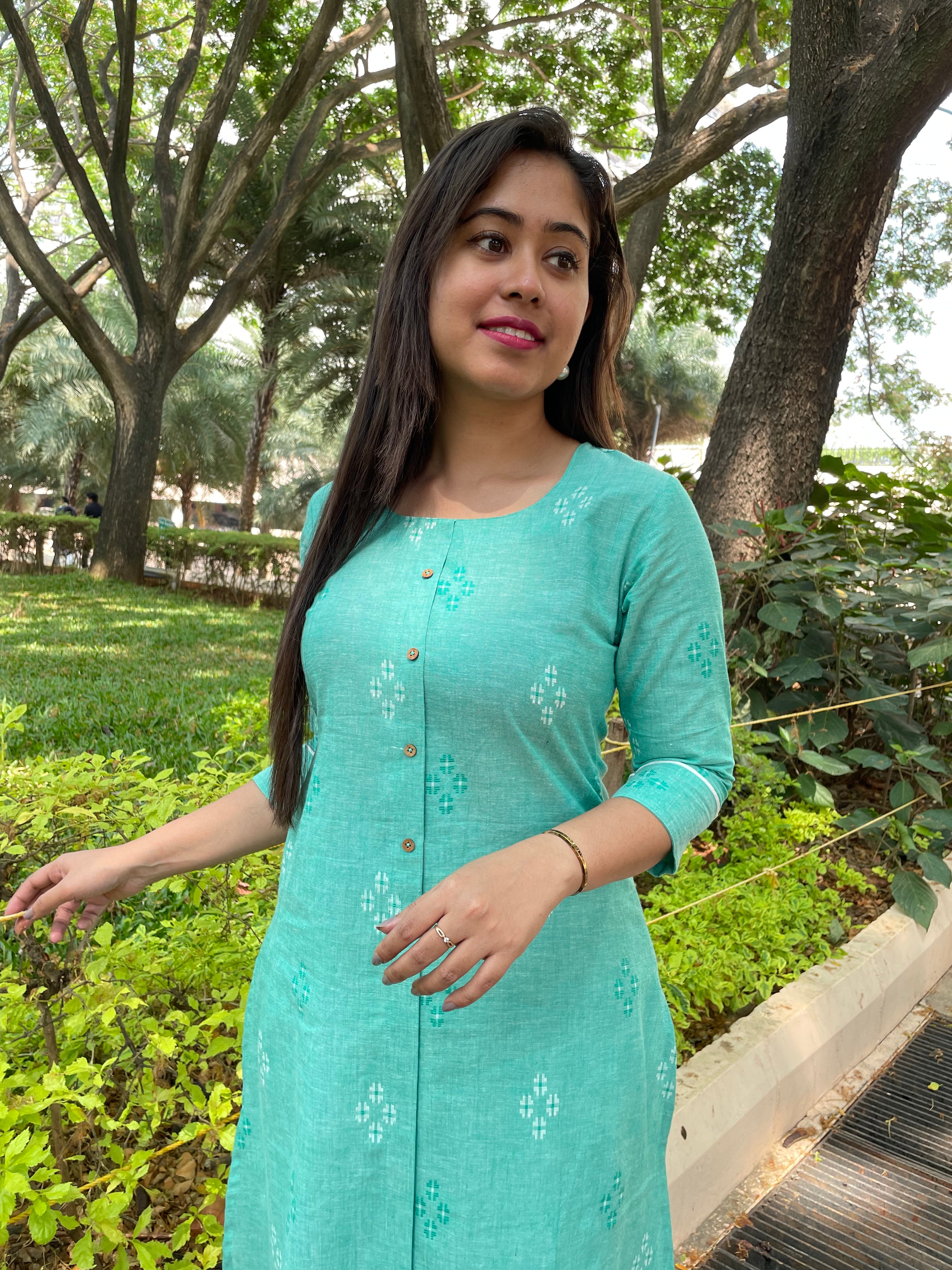 MEERA - SEA GREEN KURTA