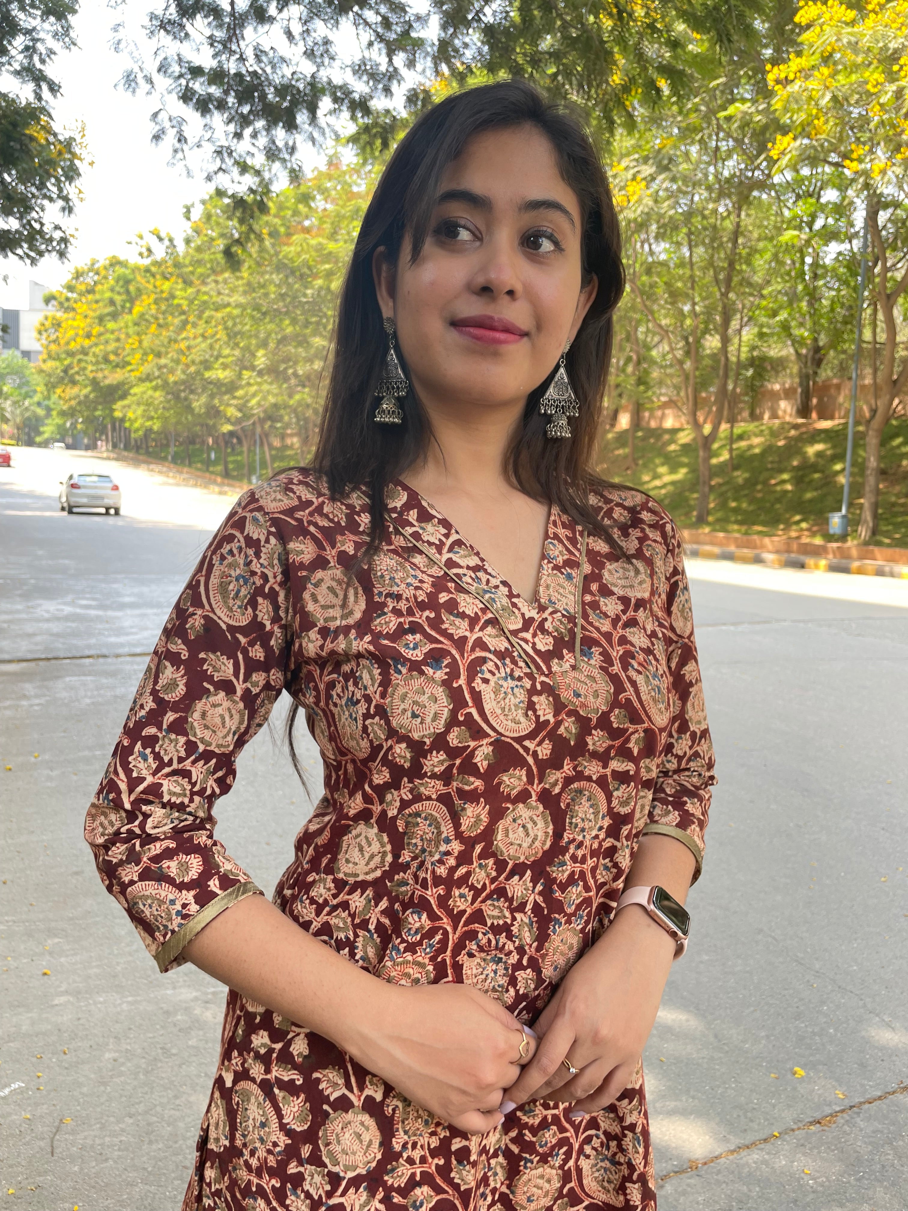 'MANVI' KALAMKARI KURTA