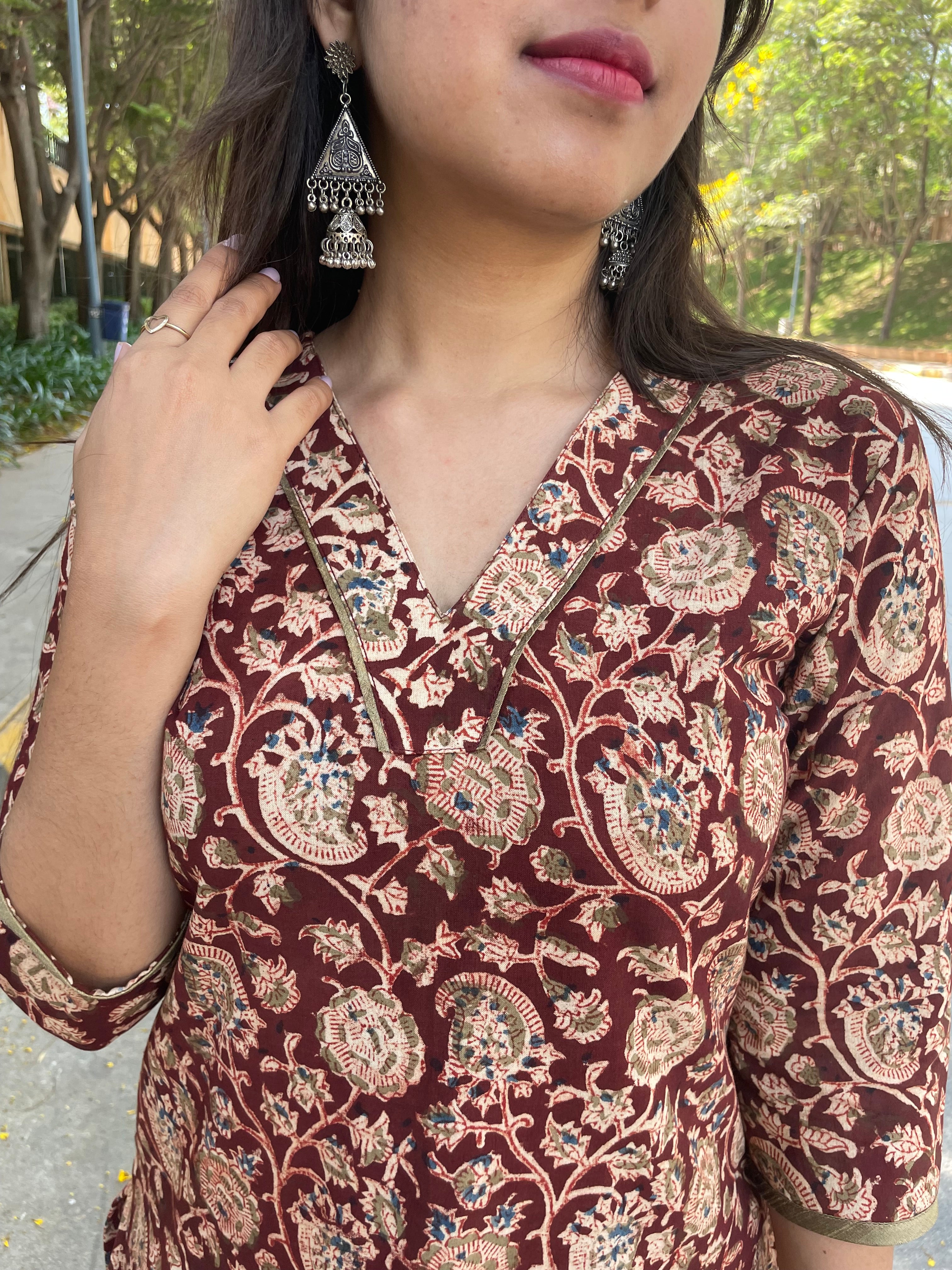 'MANVI' KALAMKARI KURTA