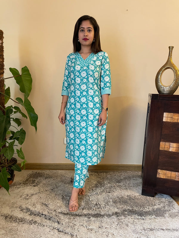 BLUE KURTA SET