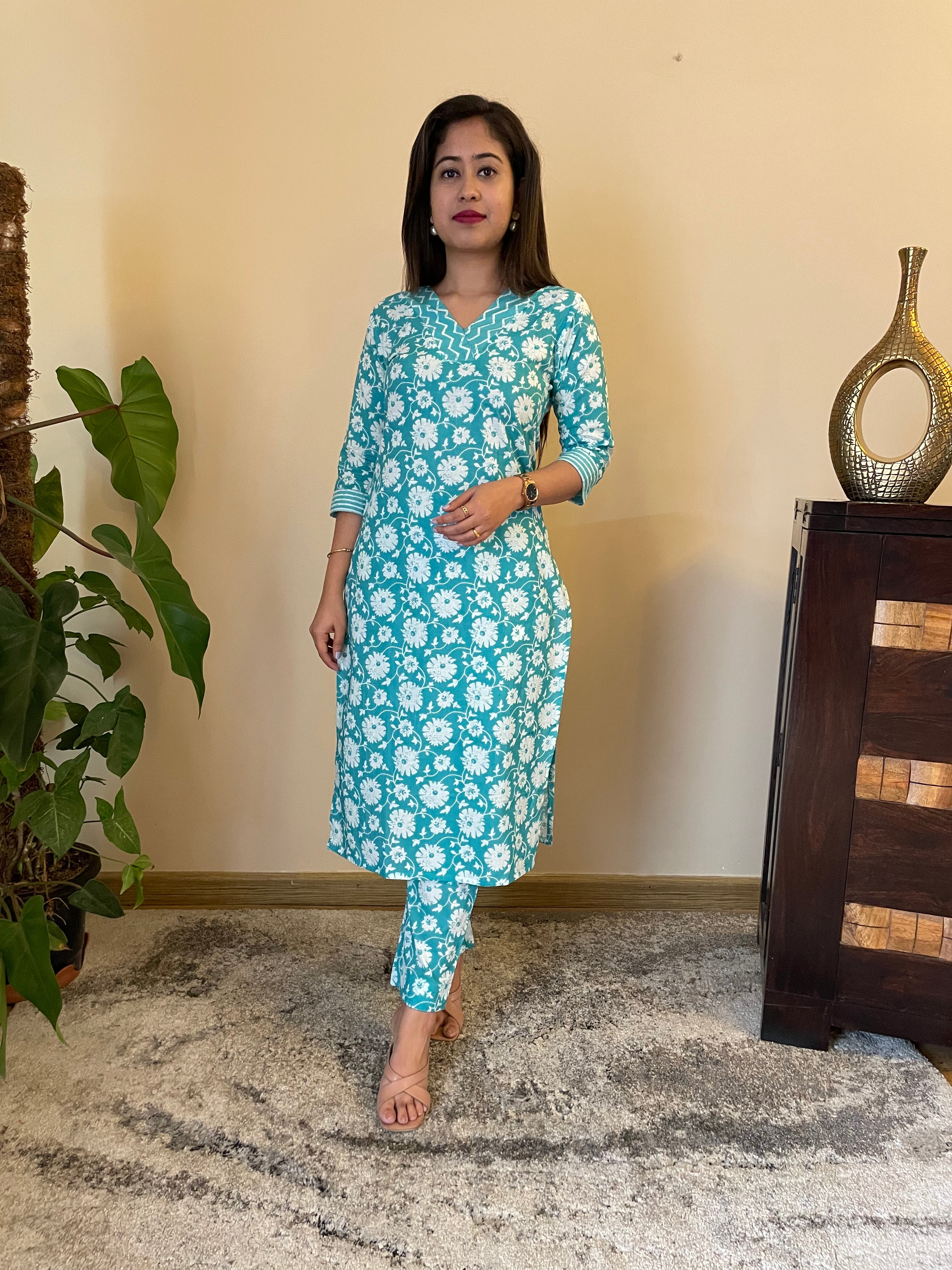 BLUE KURTA SET