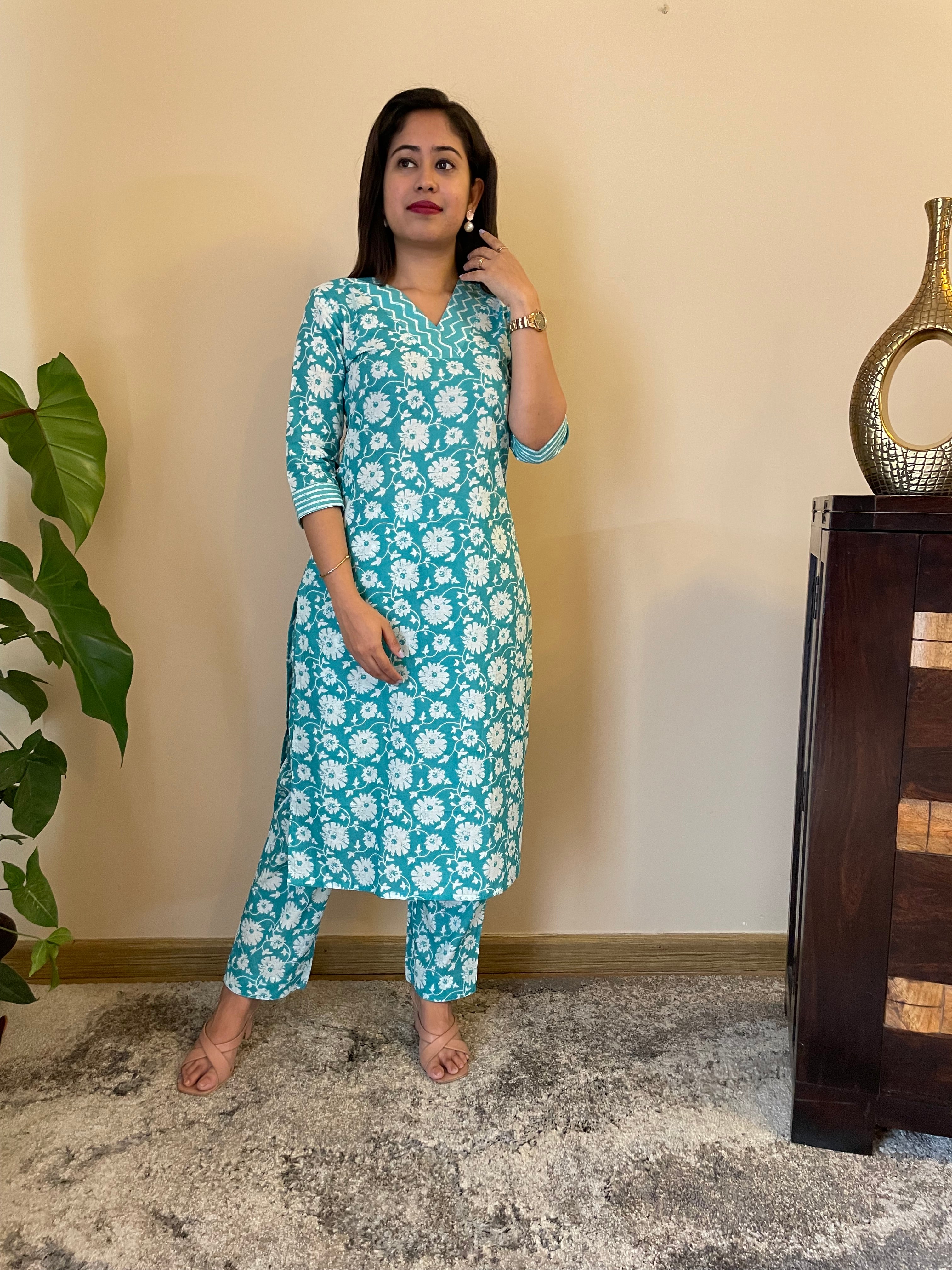 BLUE KURTA SET