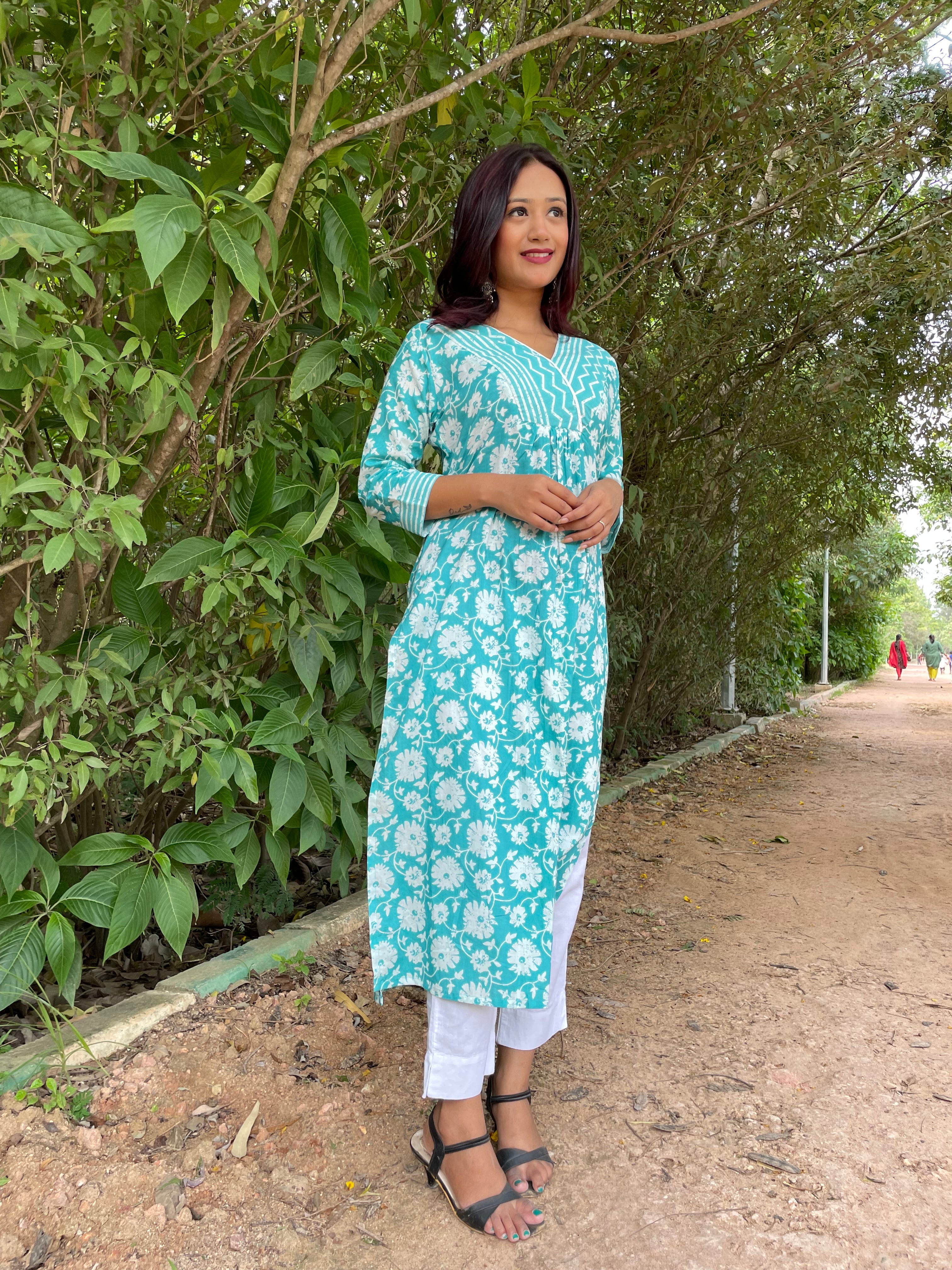 Sea Green Long Kurta