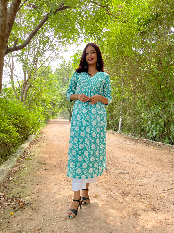 Sea Green Long Kurta