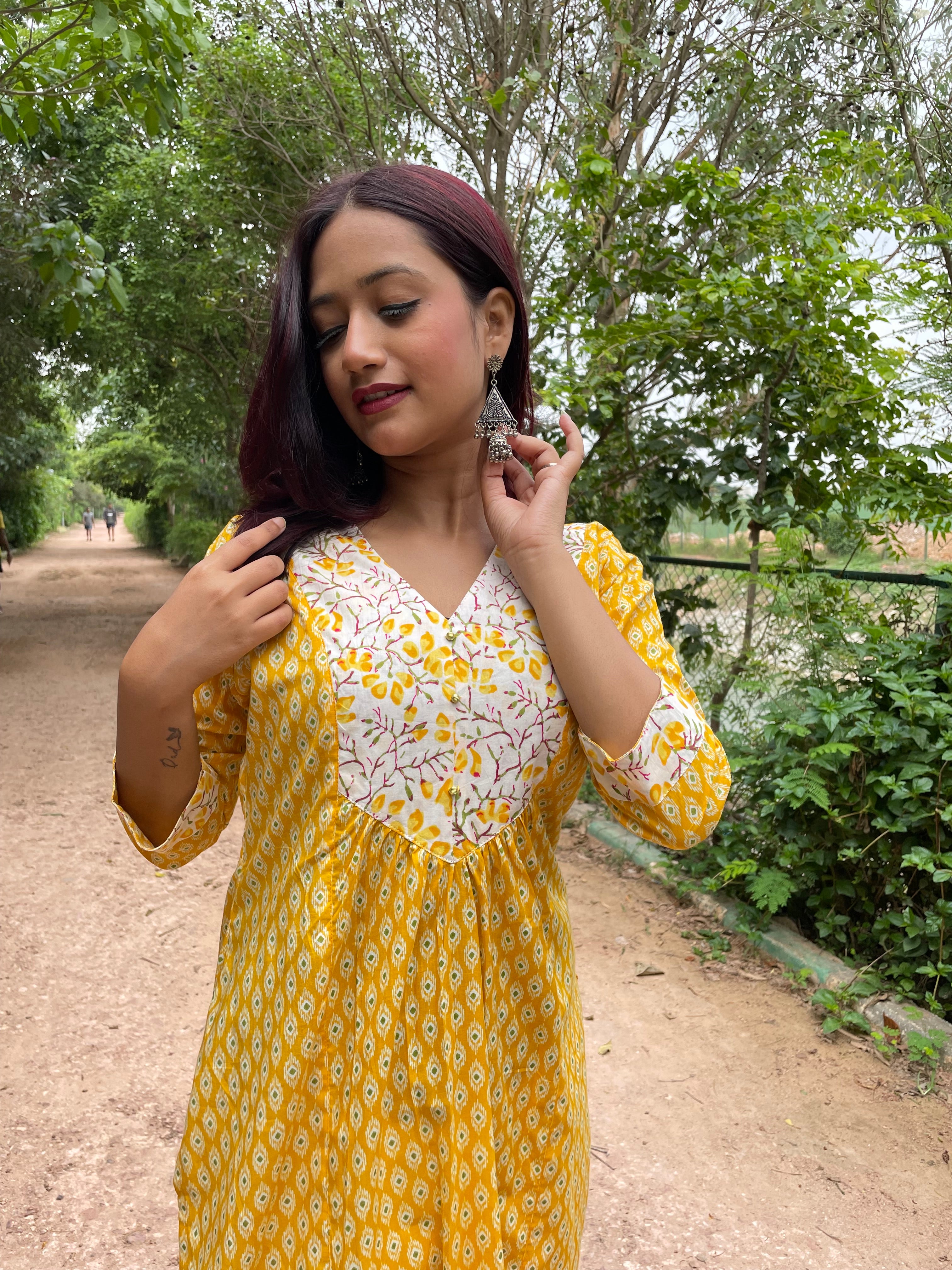 Yellow Long Kurta