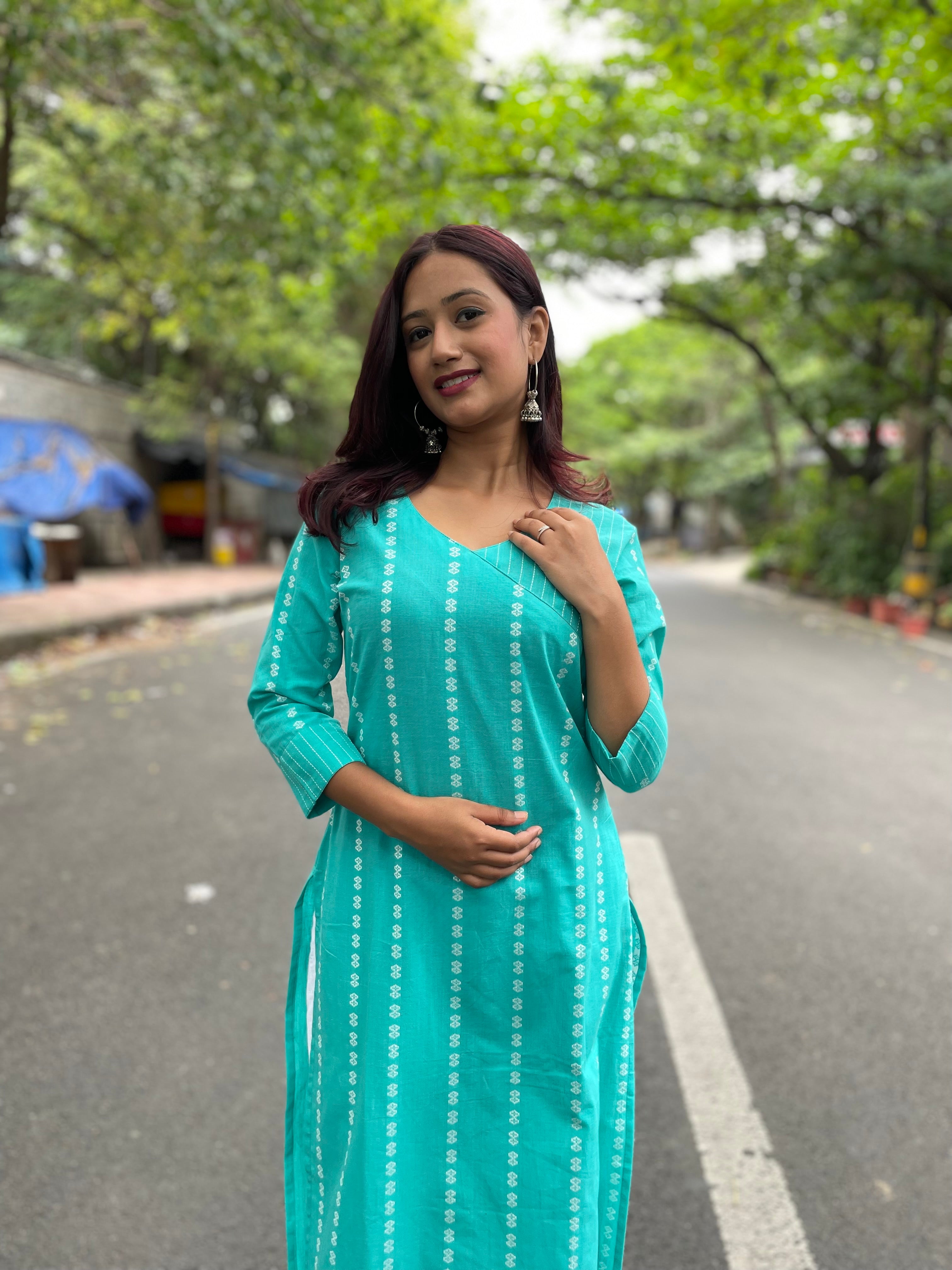 Sea Green Long Kurta