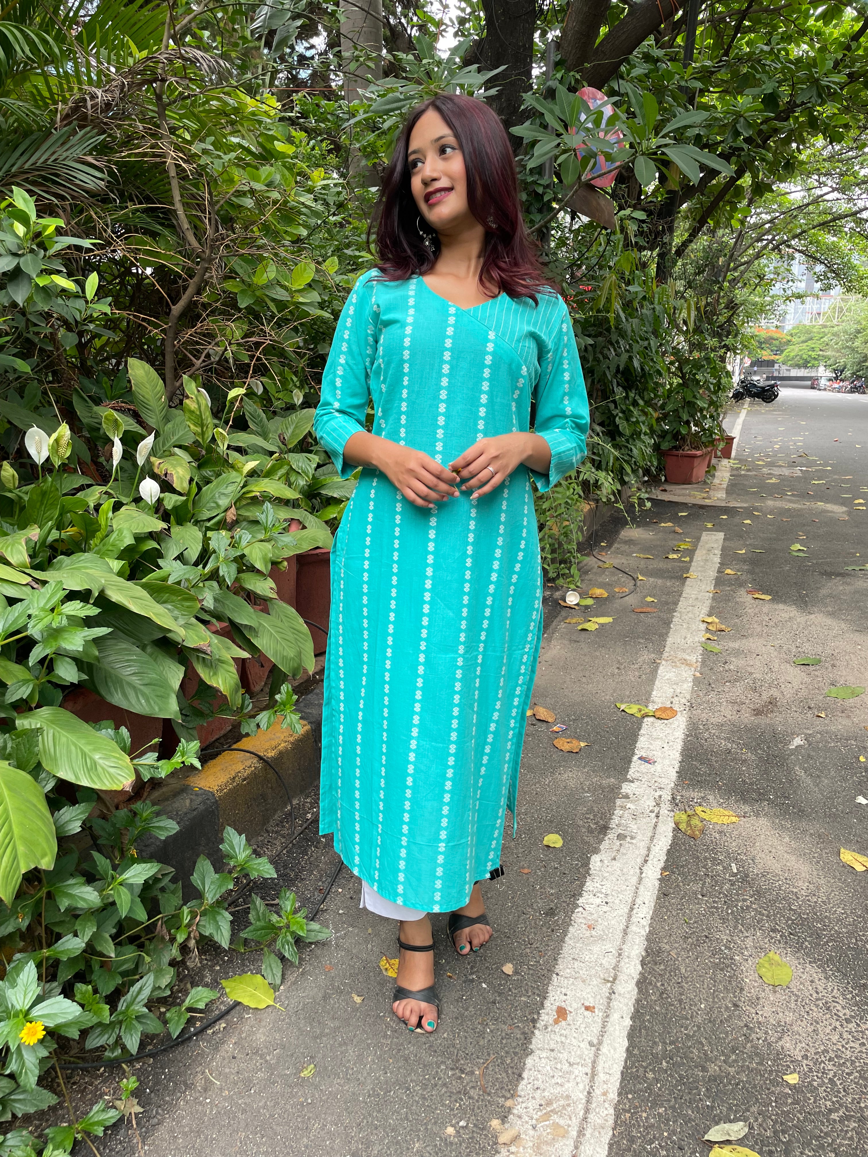 Sea Green Long Kurta