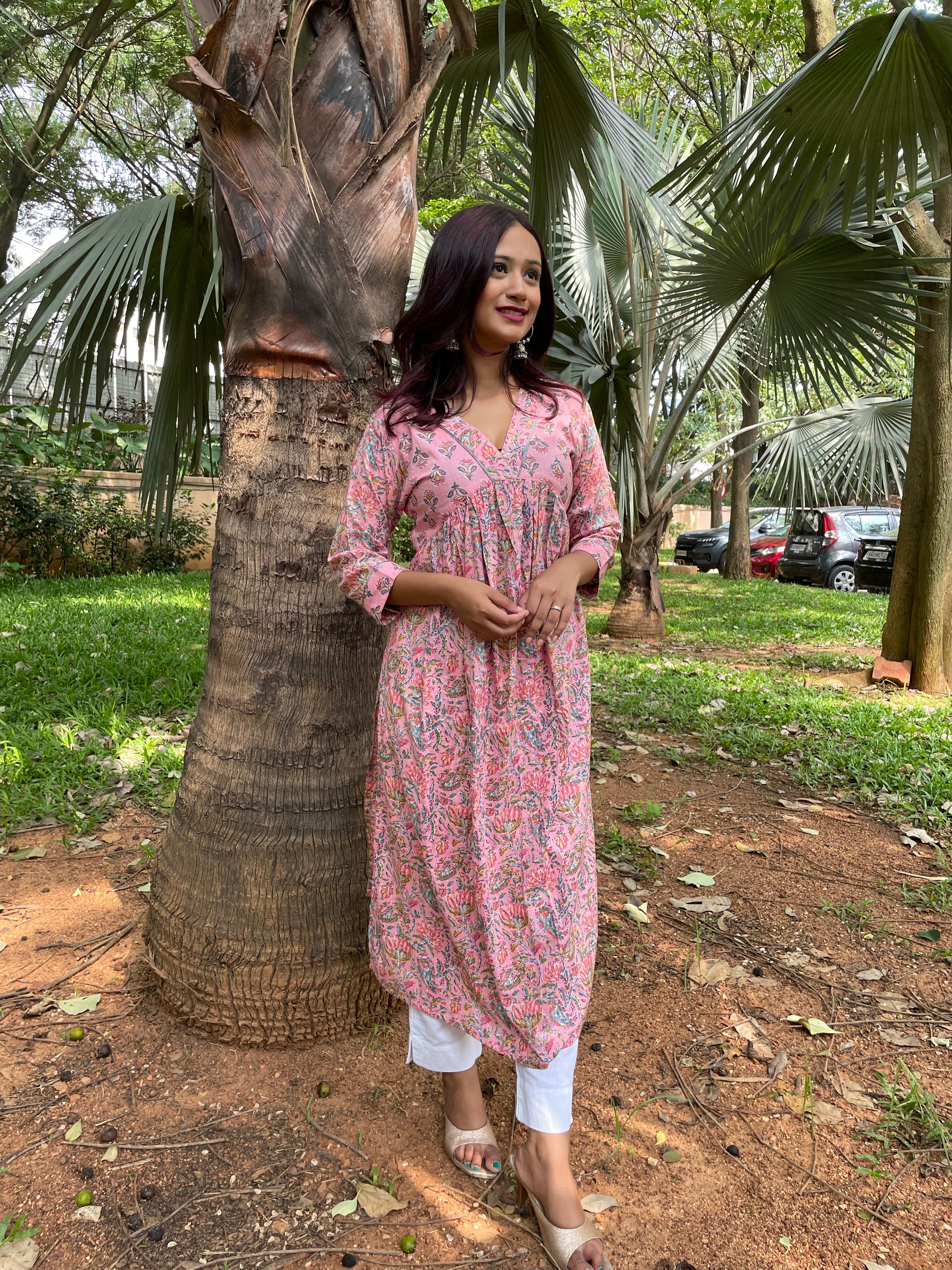 Pink Long Kurta