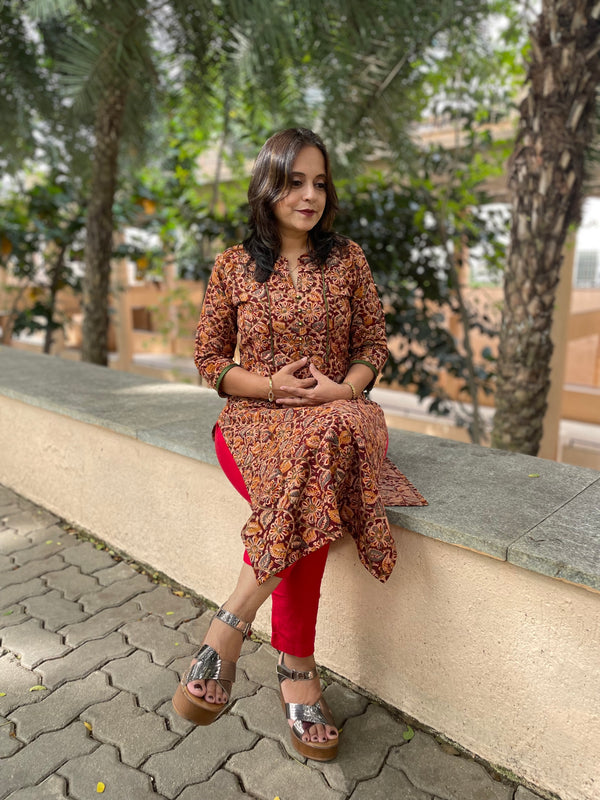 'VASTRA' KALAMKARI LONG KURTA