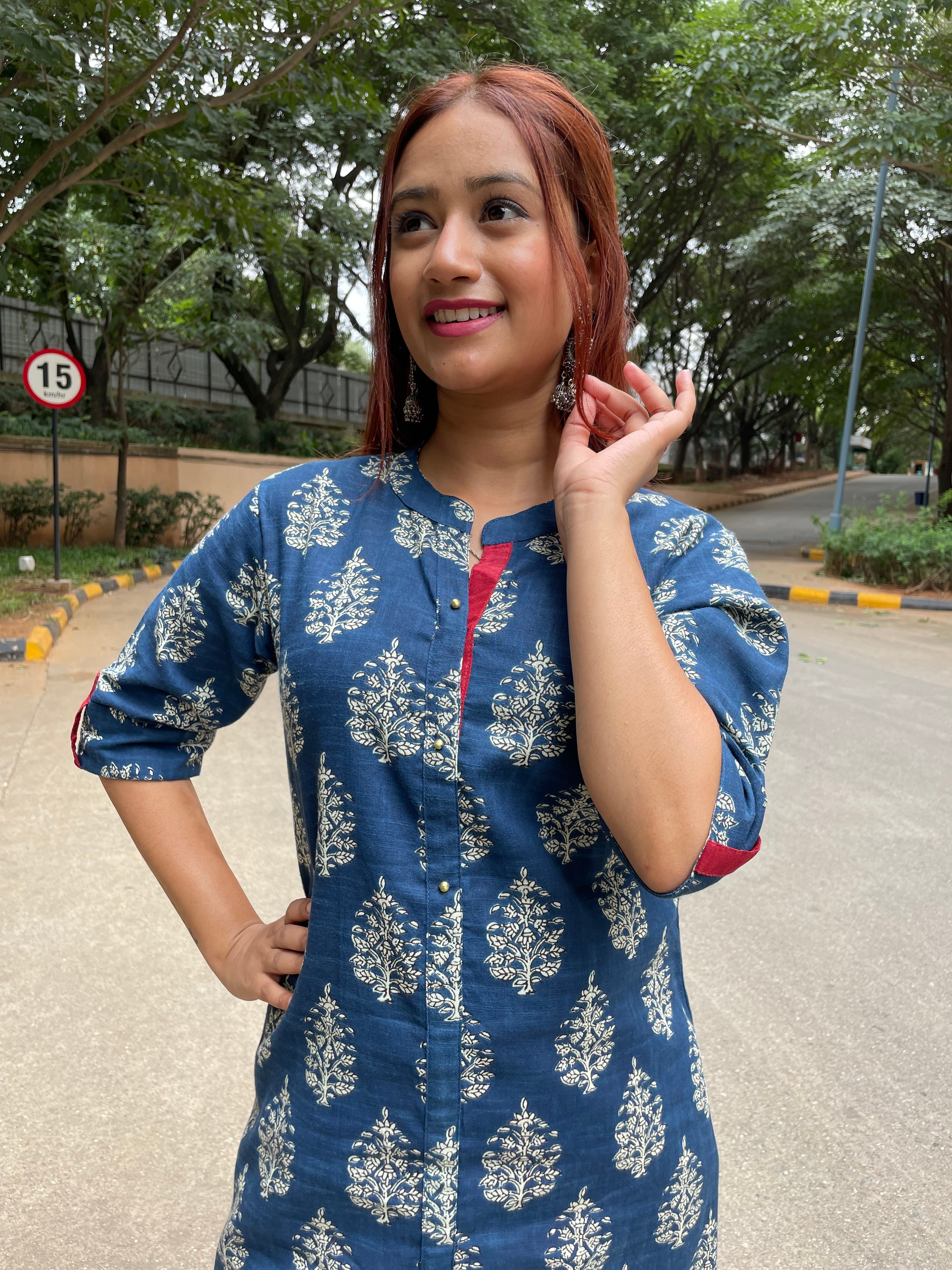 'MAYURI' Aline Cotton Kurta