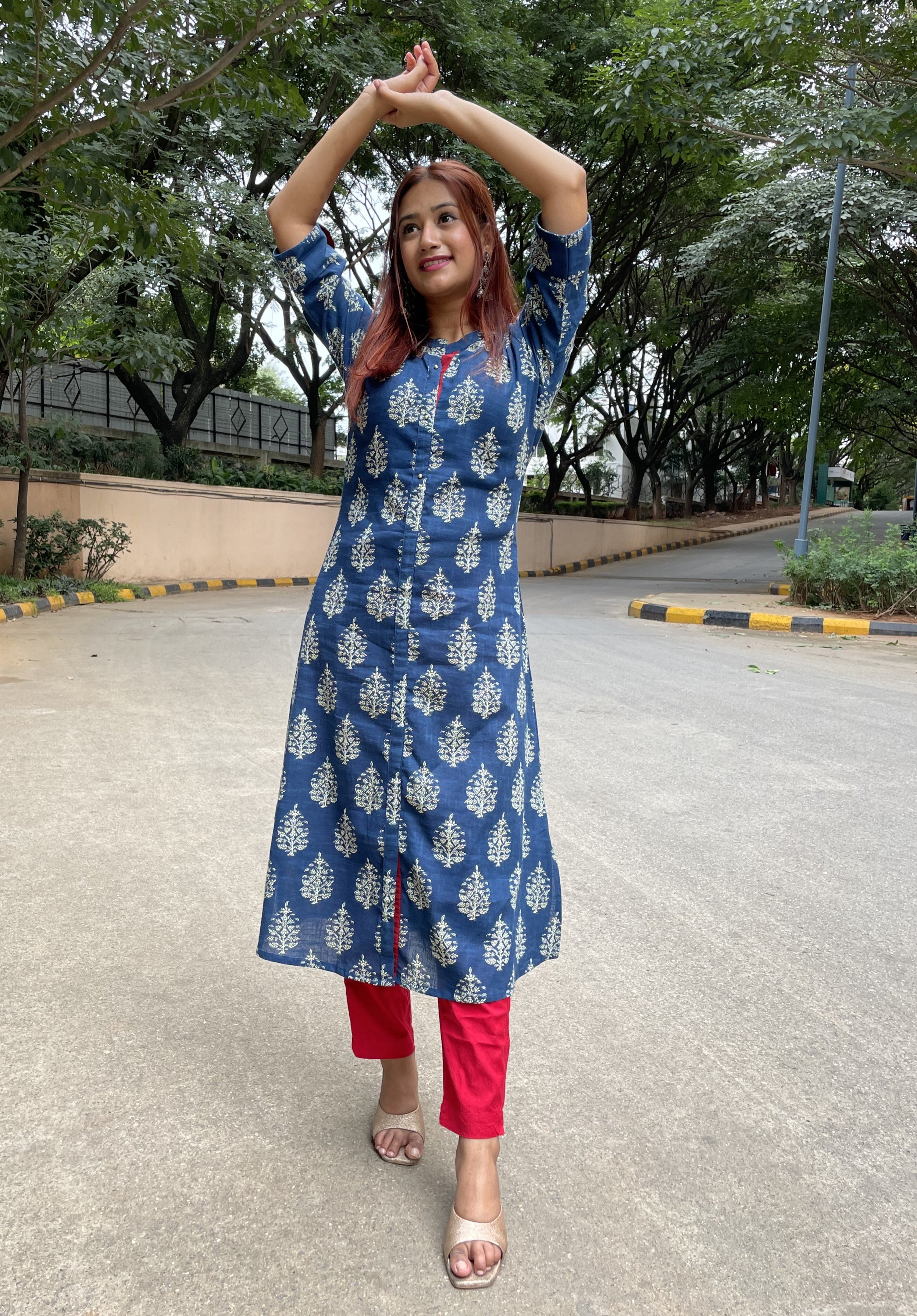 'MAYURI' Aline Cotton Kurta