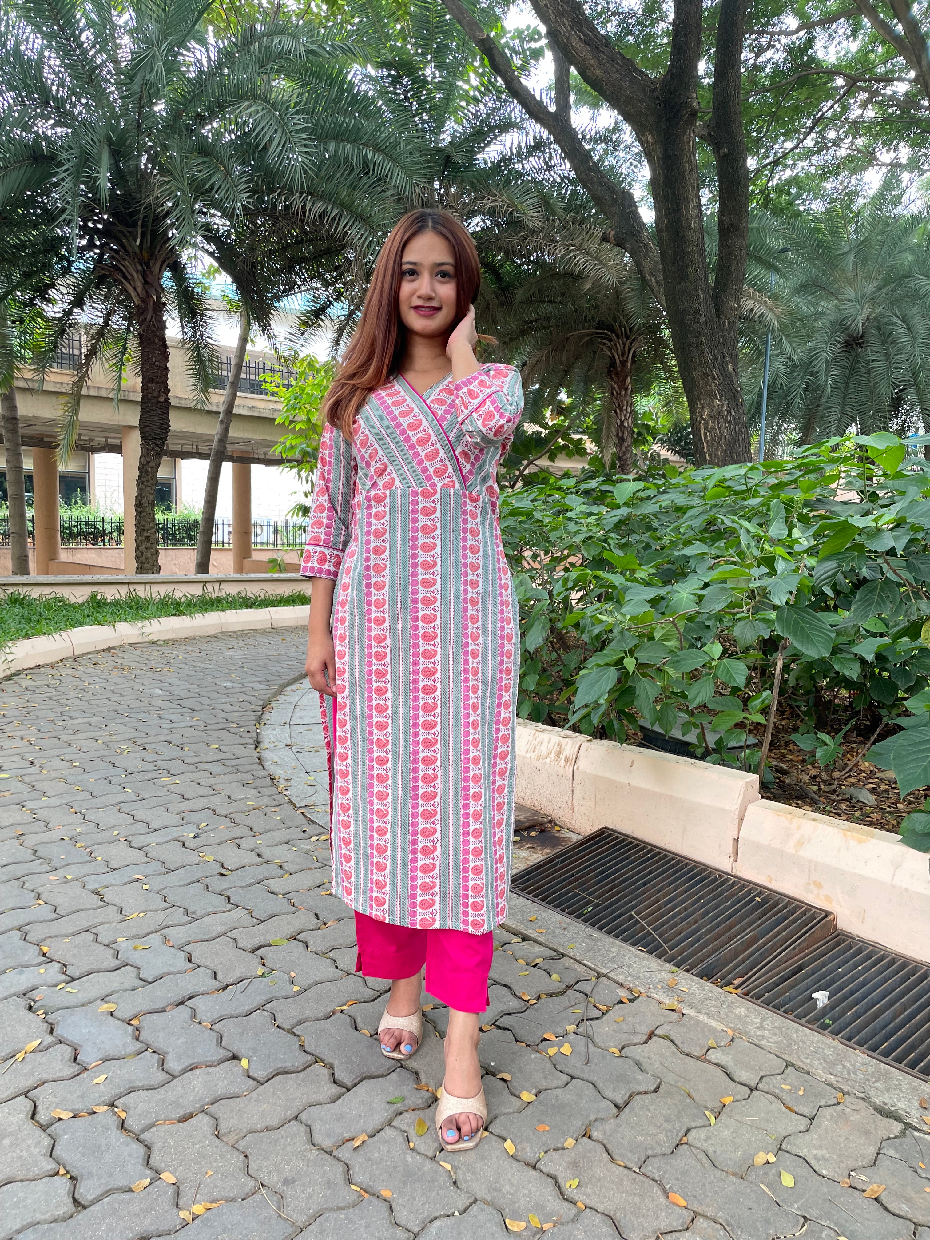 'SANGAM' Striped Long Kurta