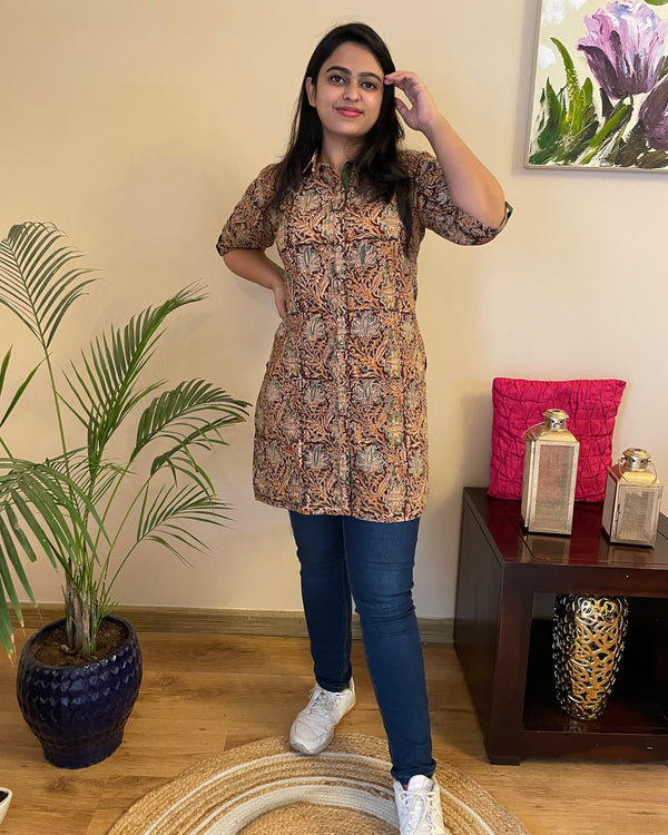 Kalamkari Knee Length (35" length) Kurti