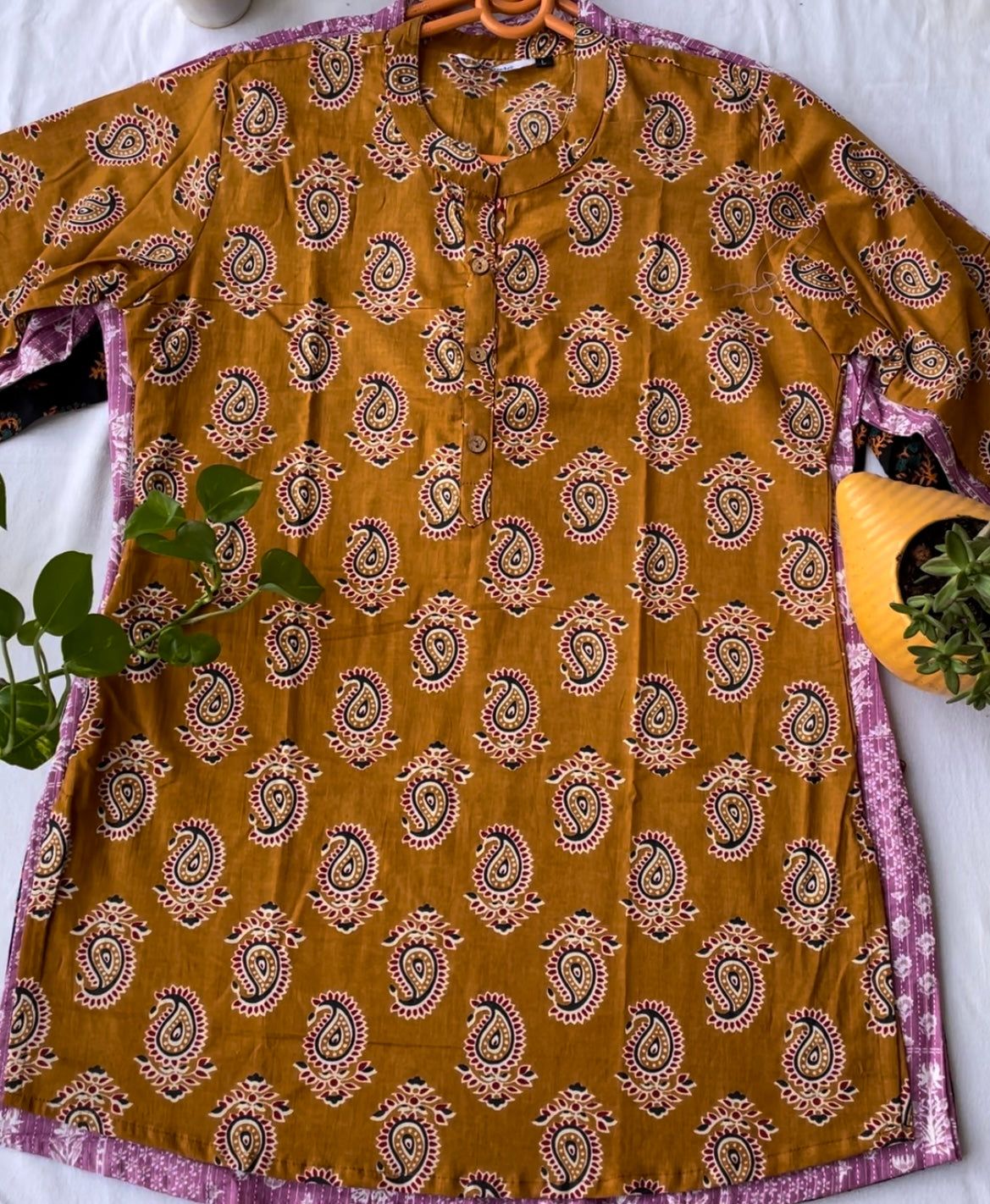 Mustard short kurti