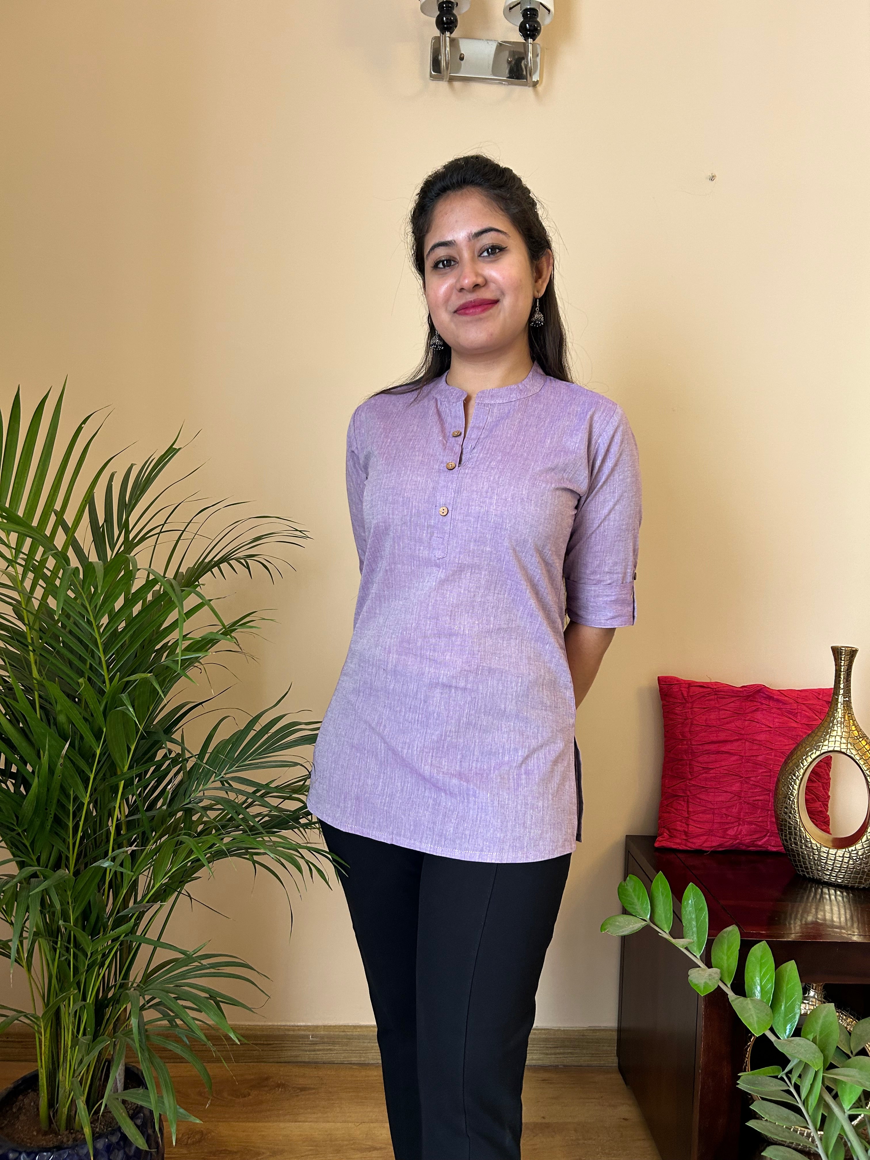 'SHALEEN' PURPLE SHORT KURTI