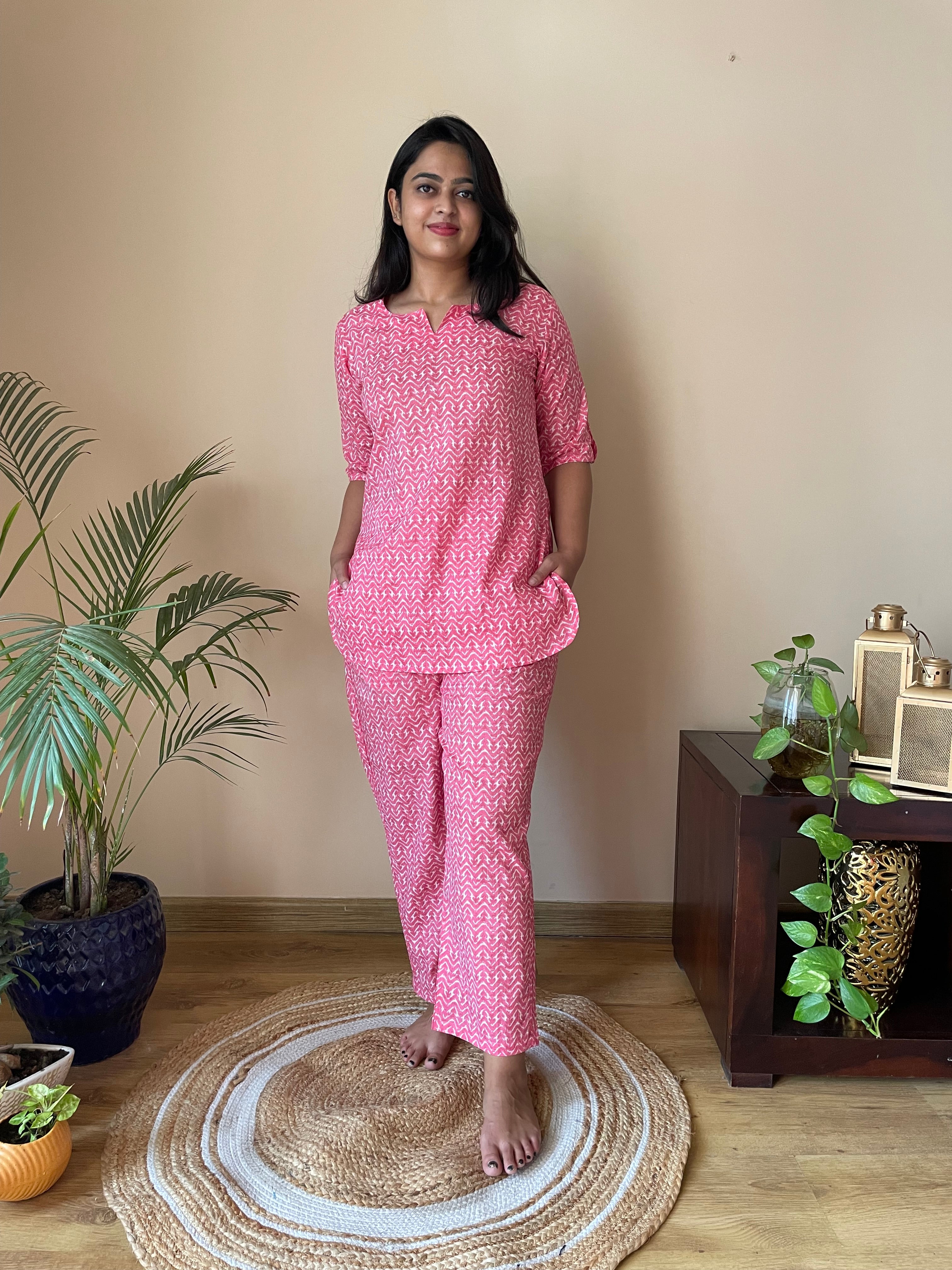 Pink Lounge Wear Set