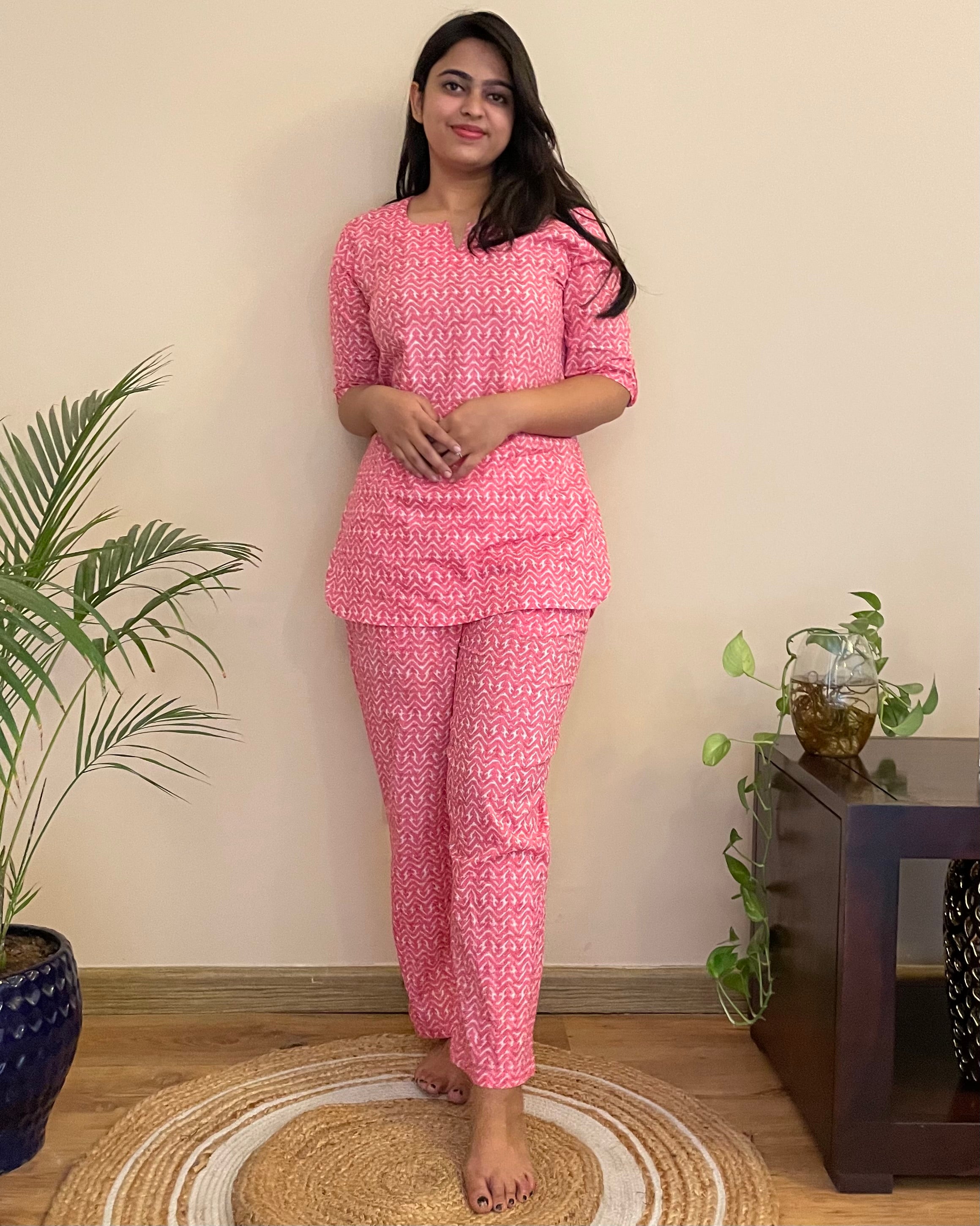 Pink Lounge Wear Set