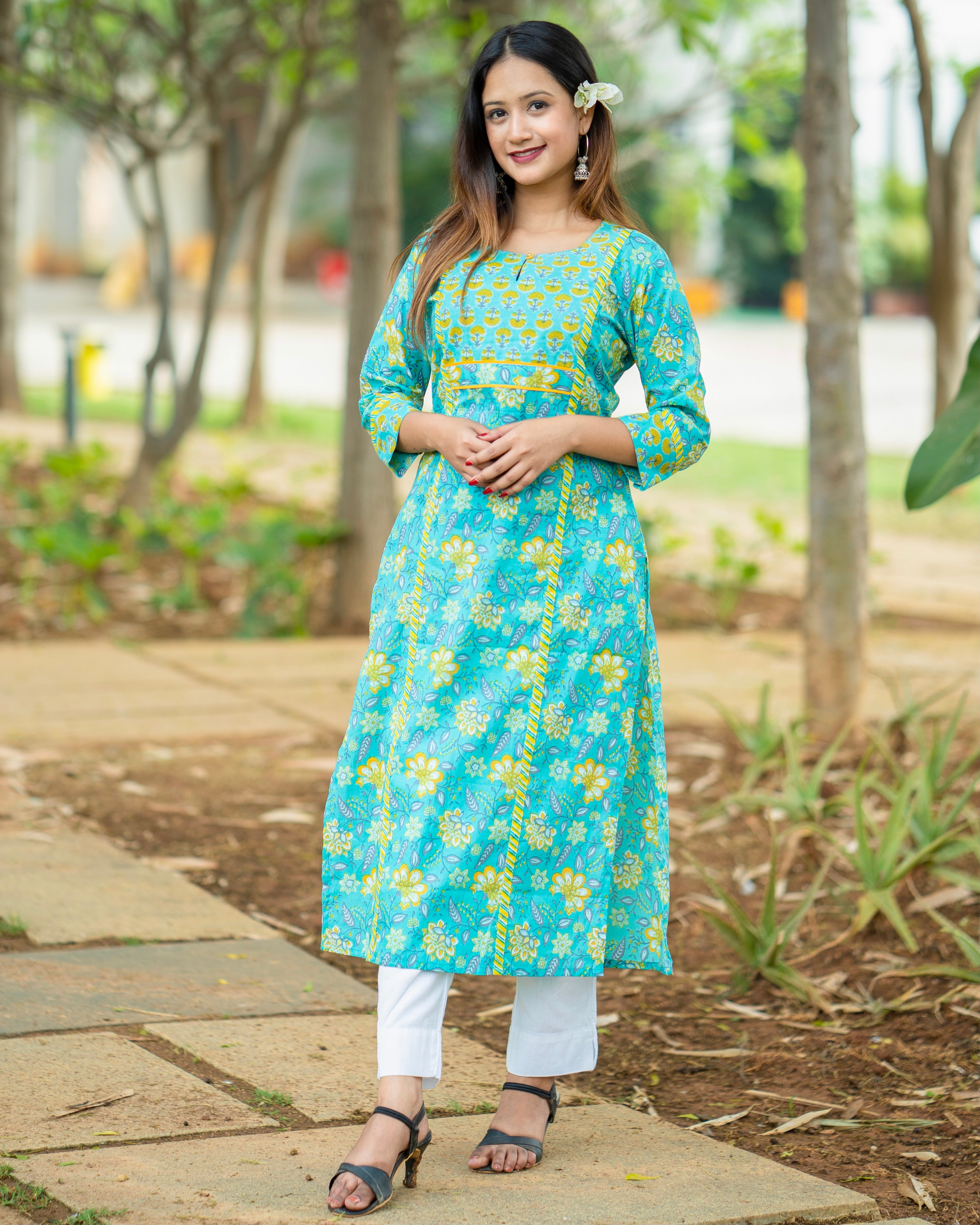 'TITLI' BLUE LONG KURTA