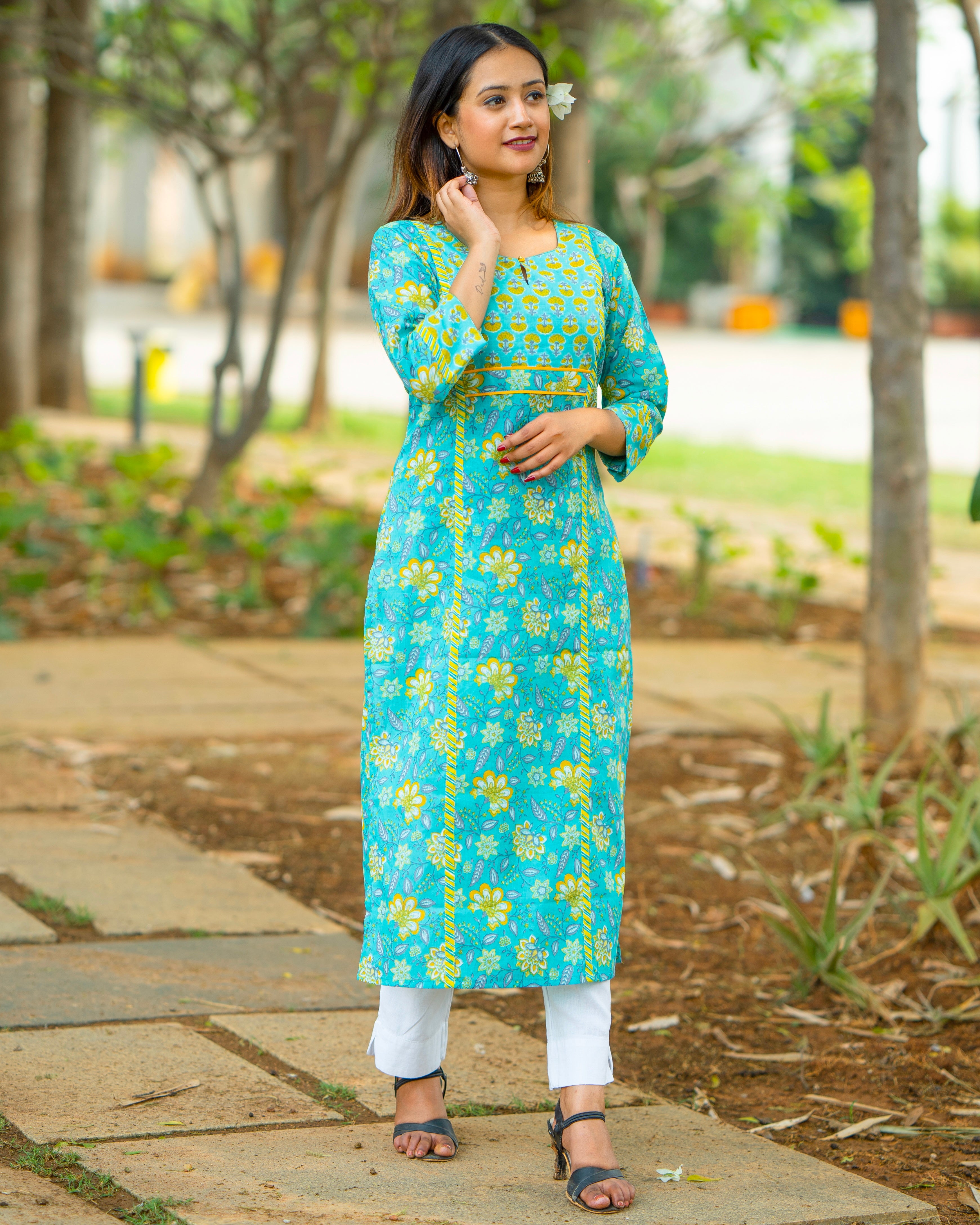 'TITLI' BLUE LONG KURTA