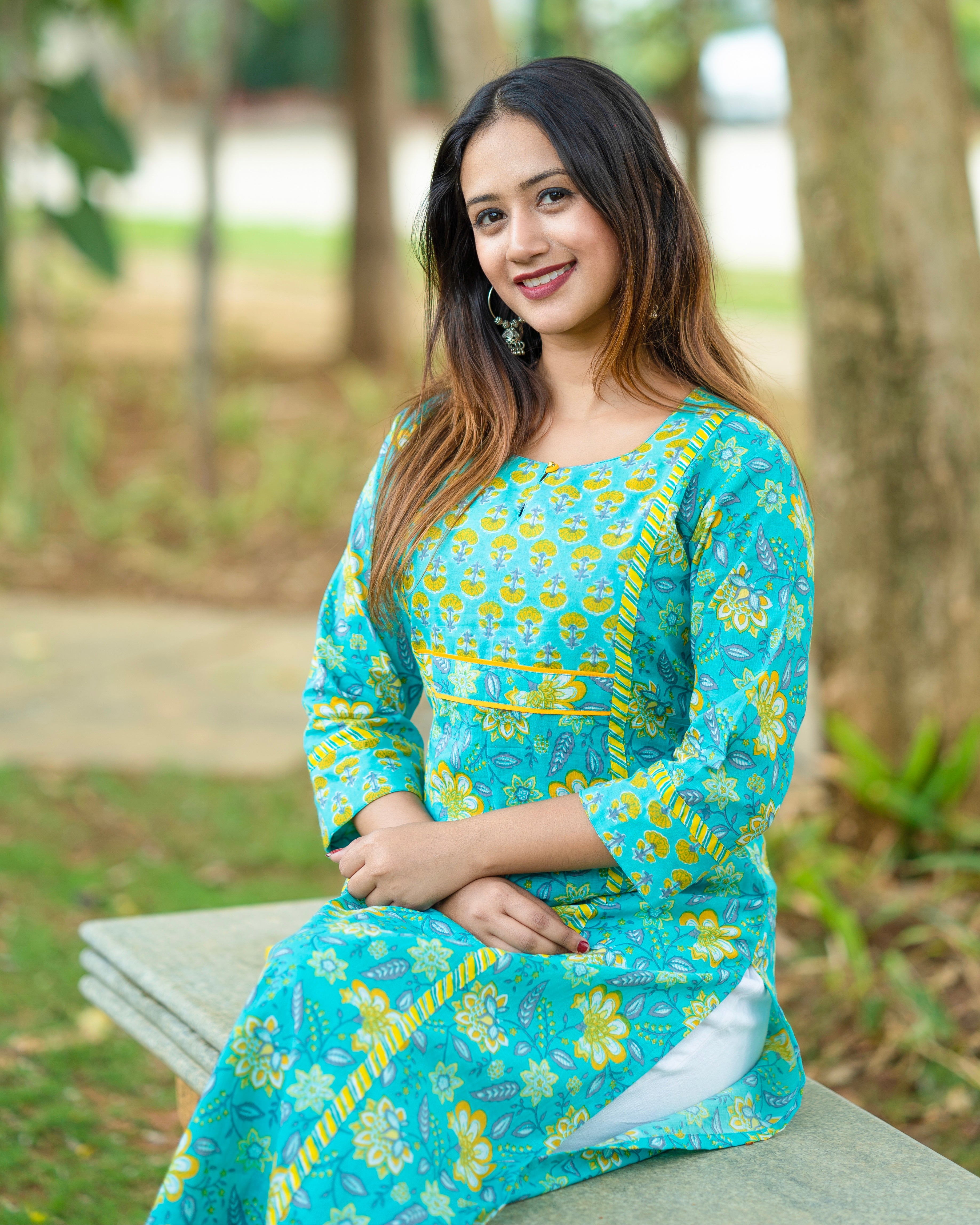 'TITLI' BLUE LONG KURTA