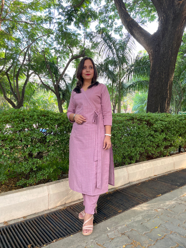 'SUHAANI' FAWN KURTA + PANT SET