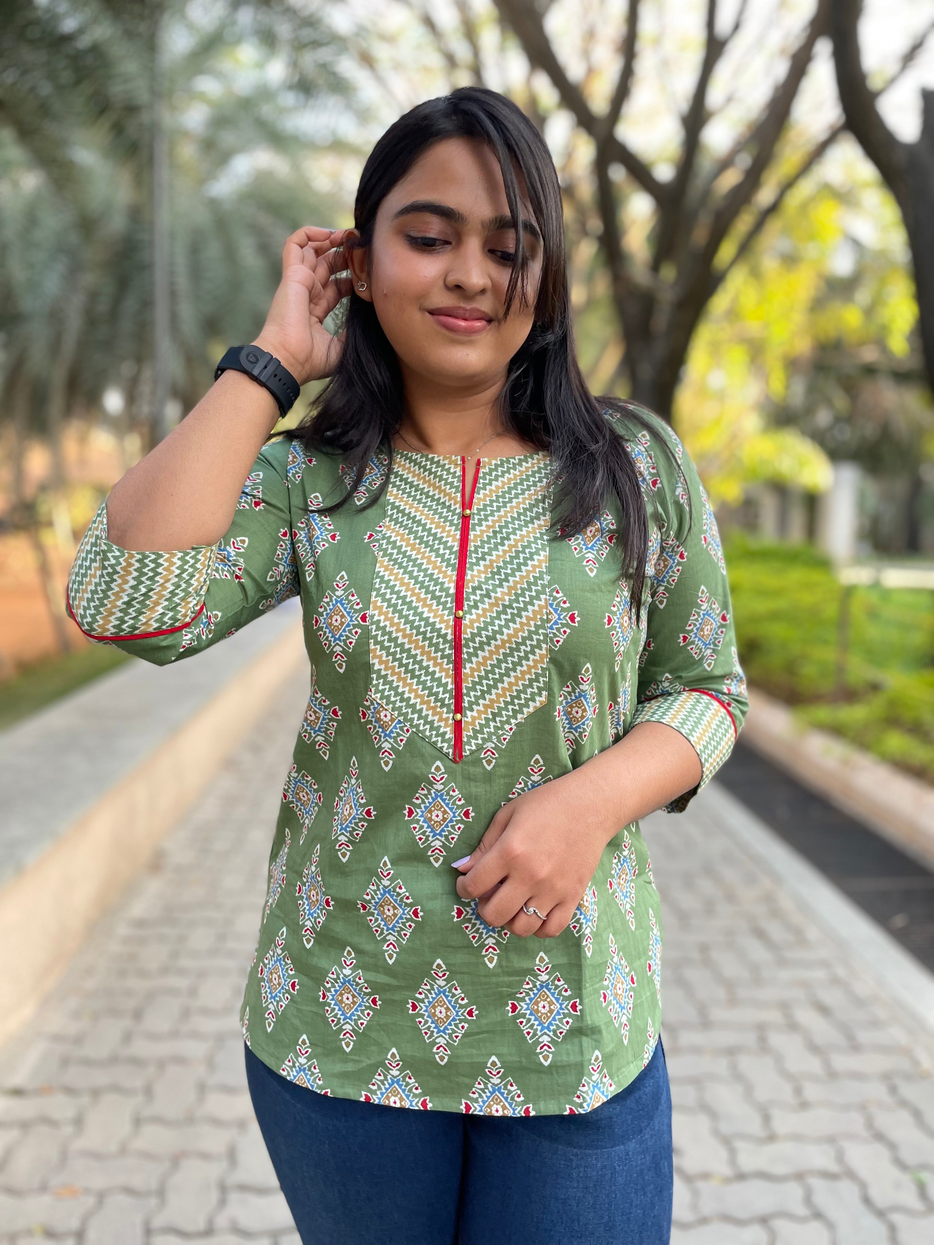 SAGE GREEN SHORT KURTA