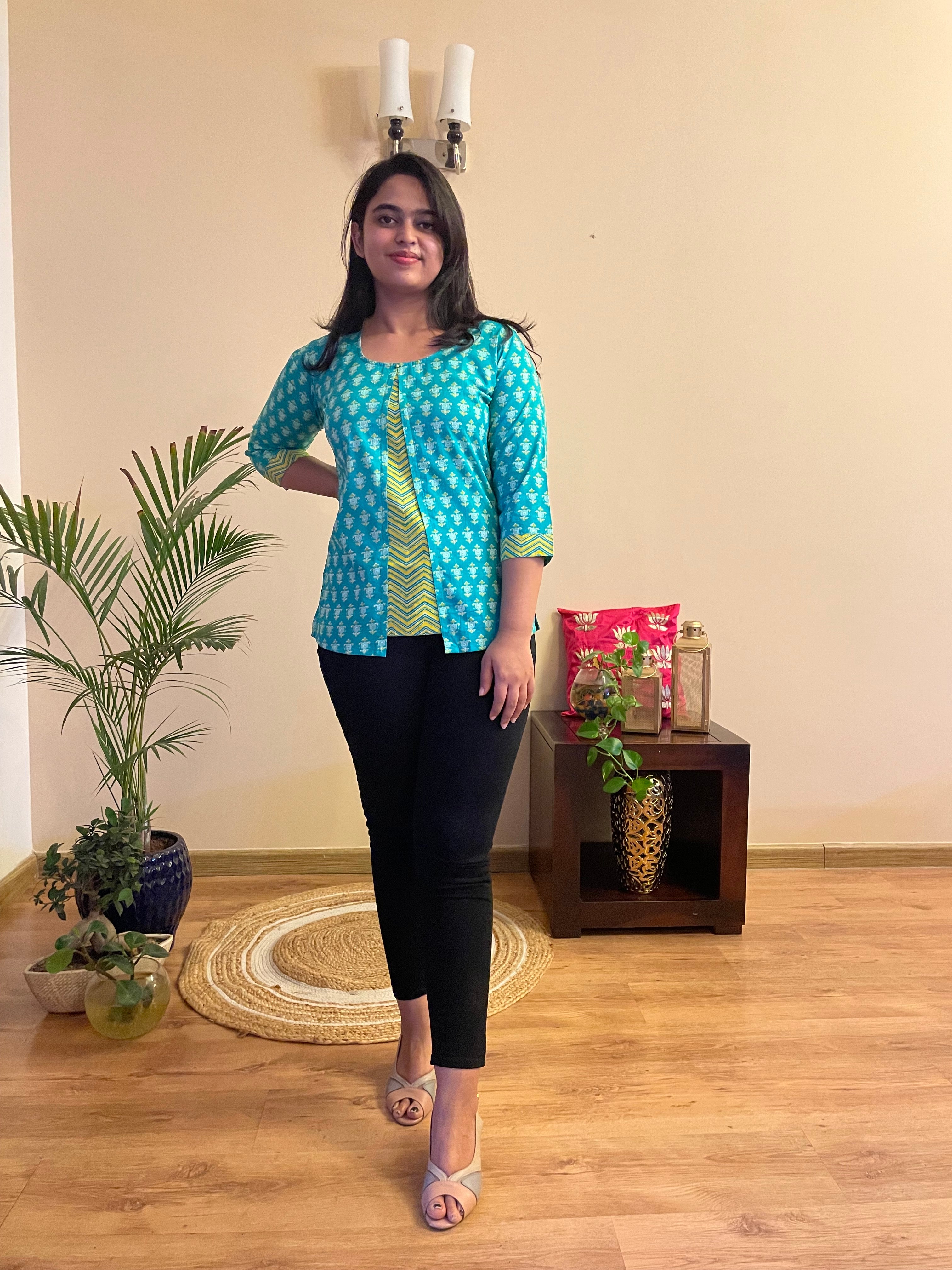 TURQUOISE BLUE KURTA