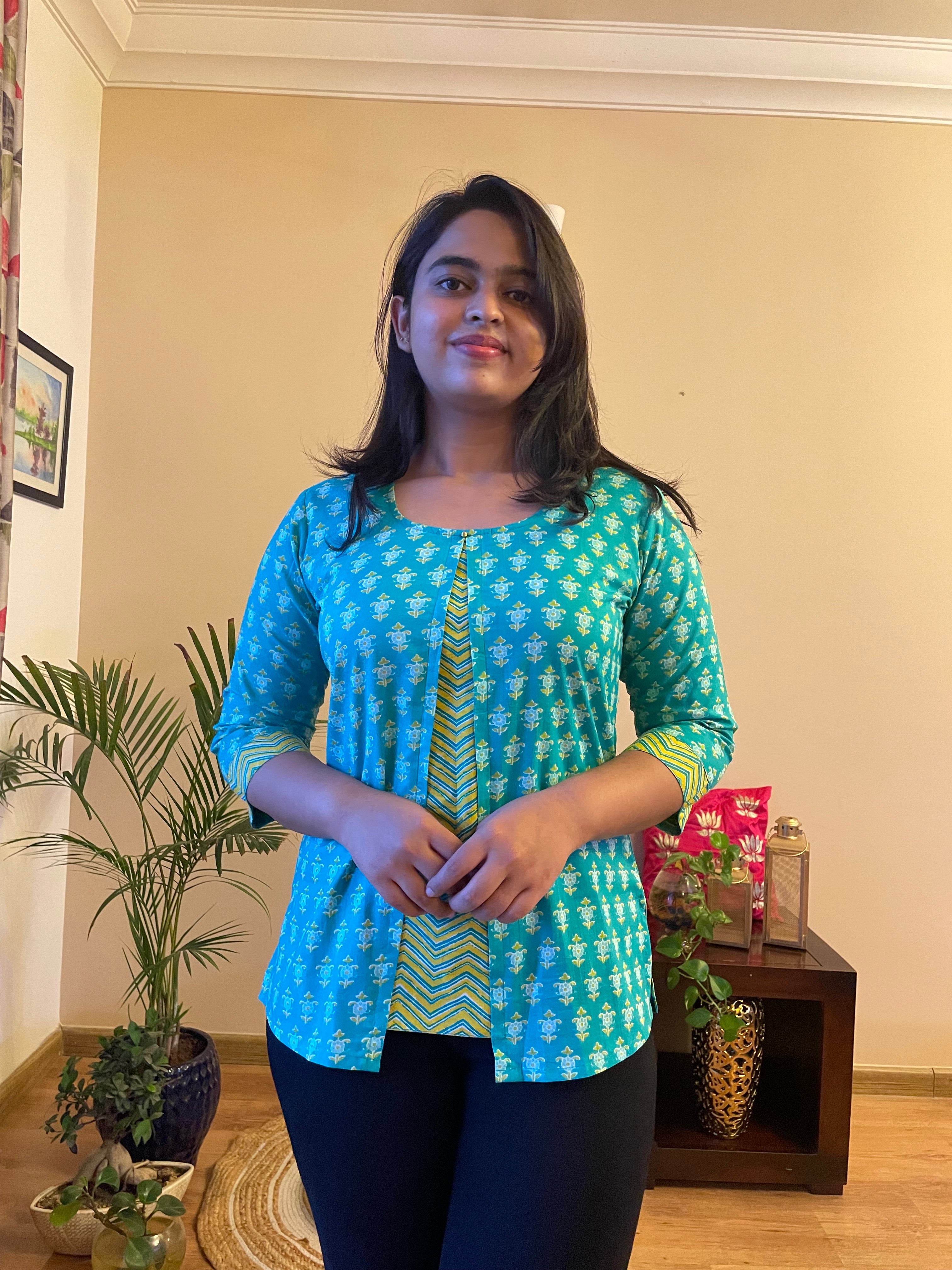 TURQUOISE BLUE KURTA