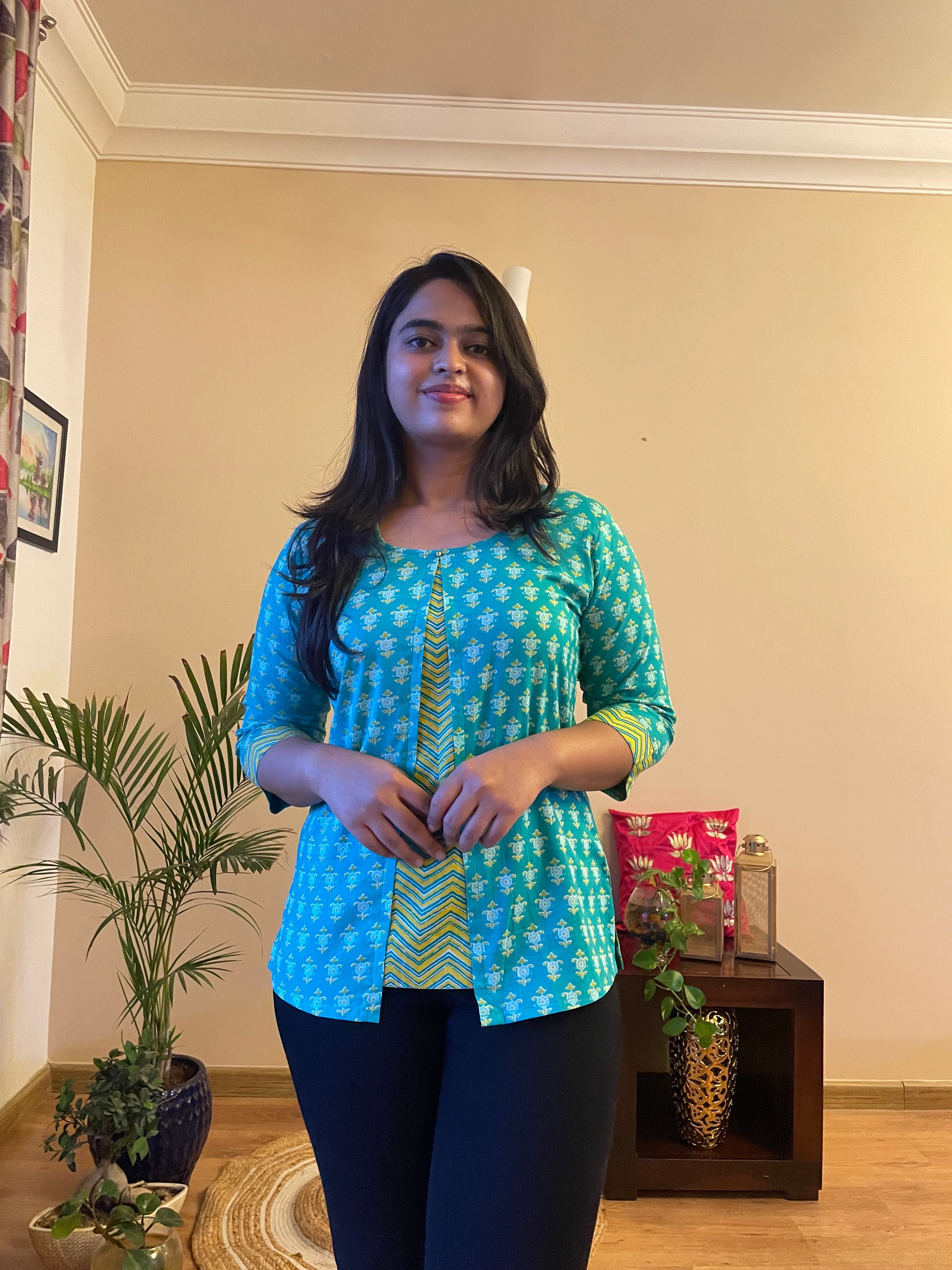 TURQUOISE BLUE KURTA