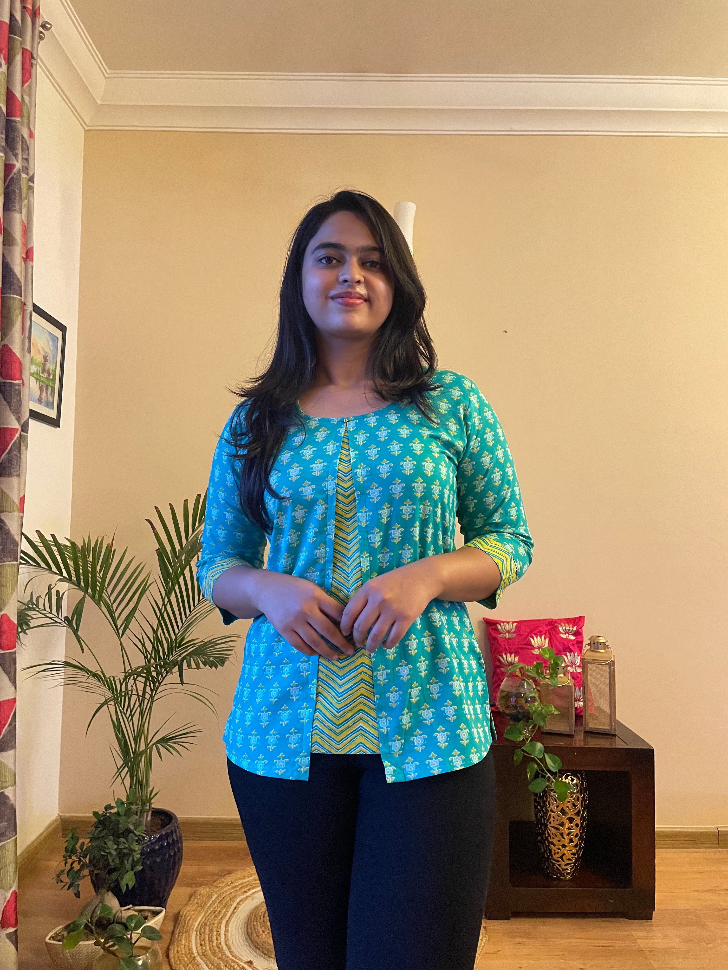 TURQUOISE BLUE KURTA